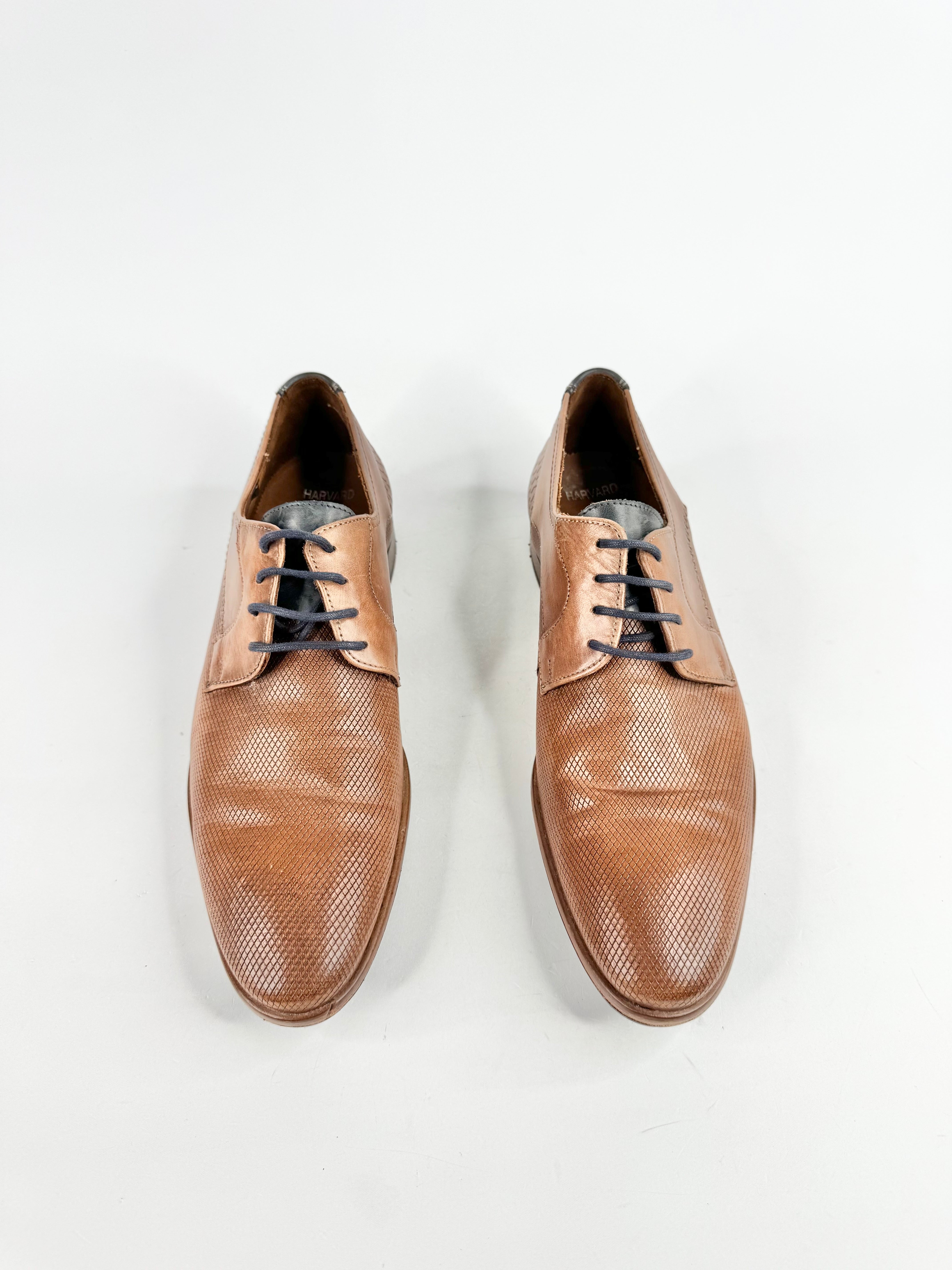 Harvard by Lloyd Germany Dark Tan Textured Lace Ups - EU41
