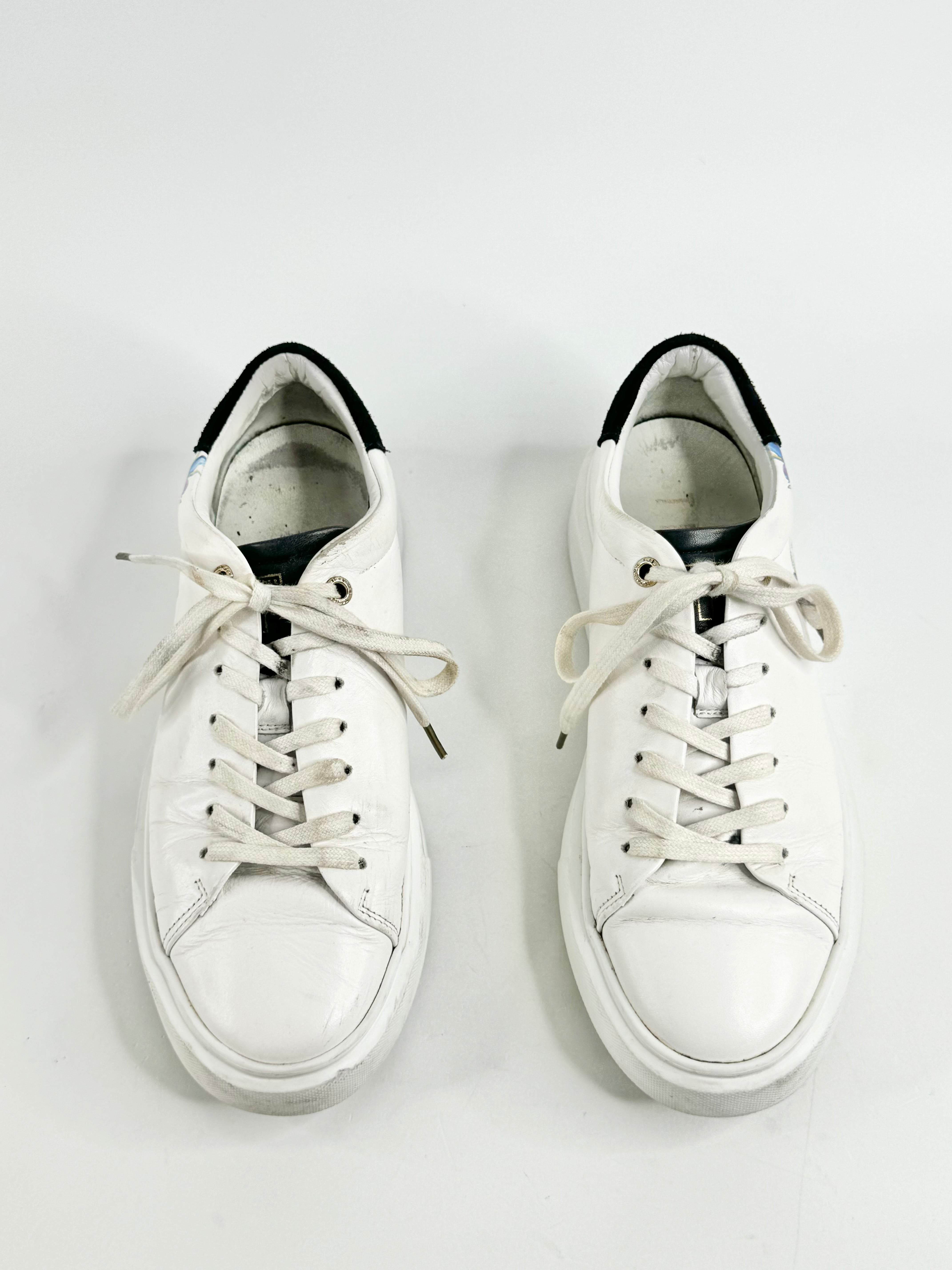 Ted Baker White Floral Painted Lace Ups - EU40