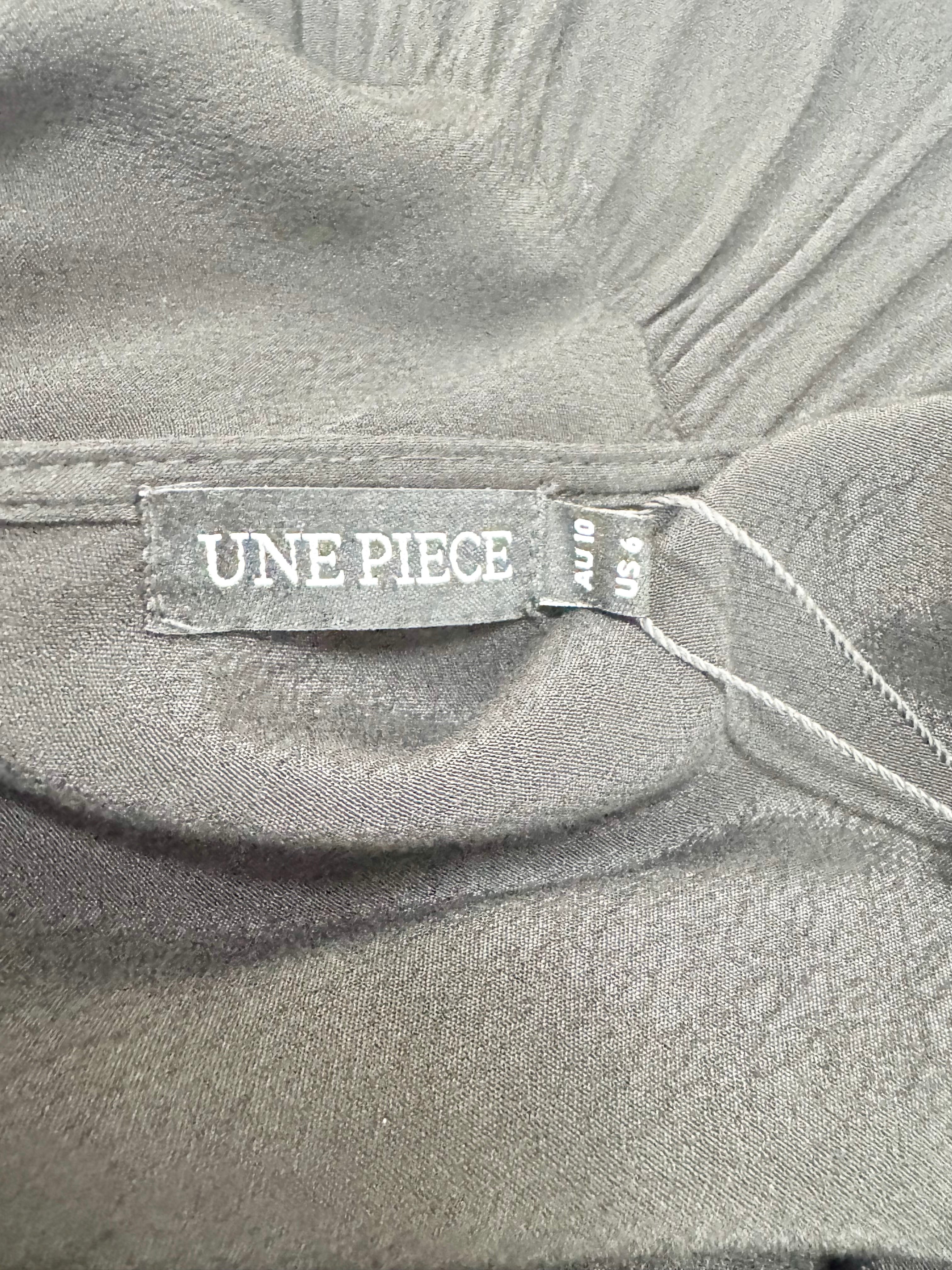 Une Piece Black Crepe Swing Maxi Dress - AU10