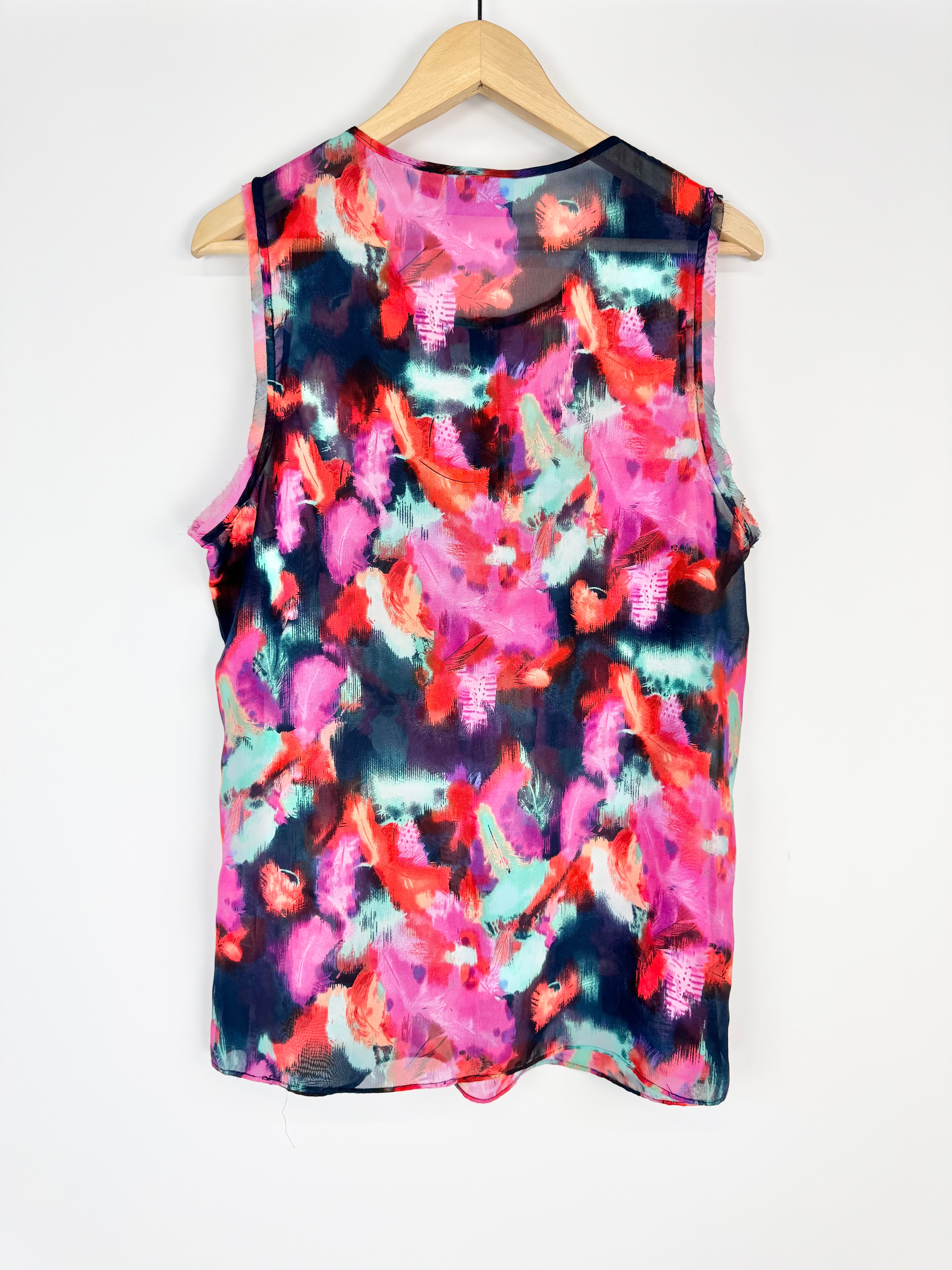 Simply Vera Multicolour Sheer Sleeveless Top - AU18