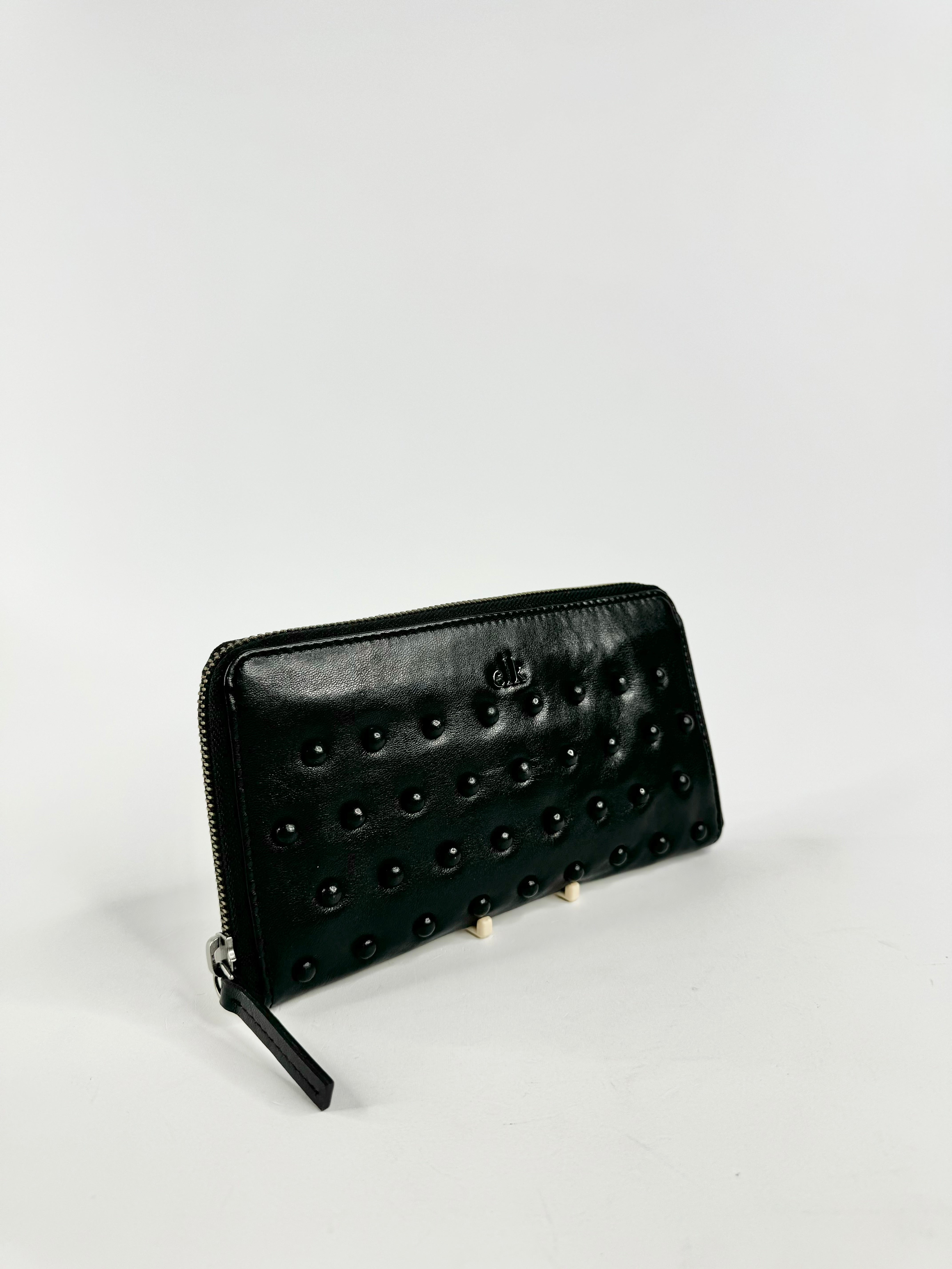Elk Black Sable Large Studded Wallet NWT