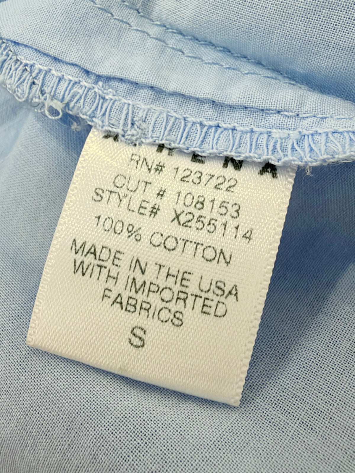 Xirena Sky Blue 'Channing' Short Sleeve Shirt - AU8/10