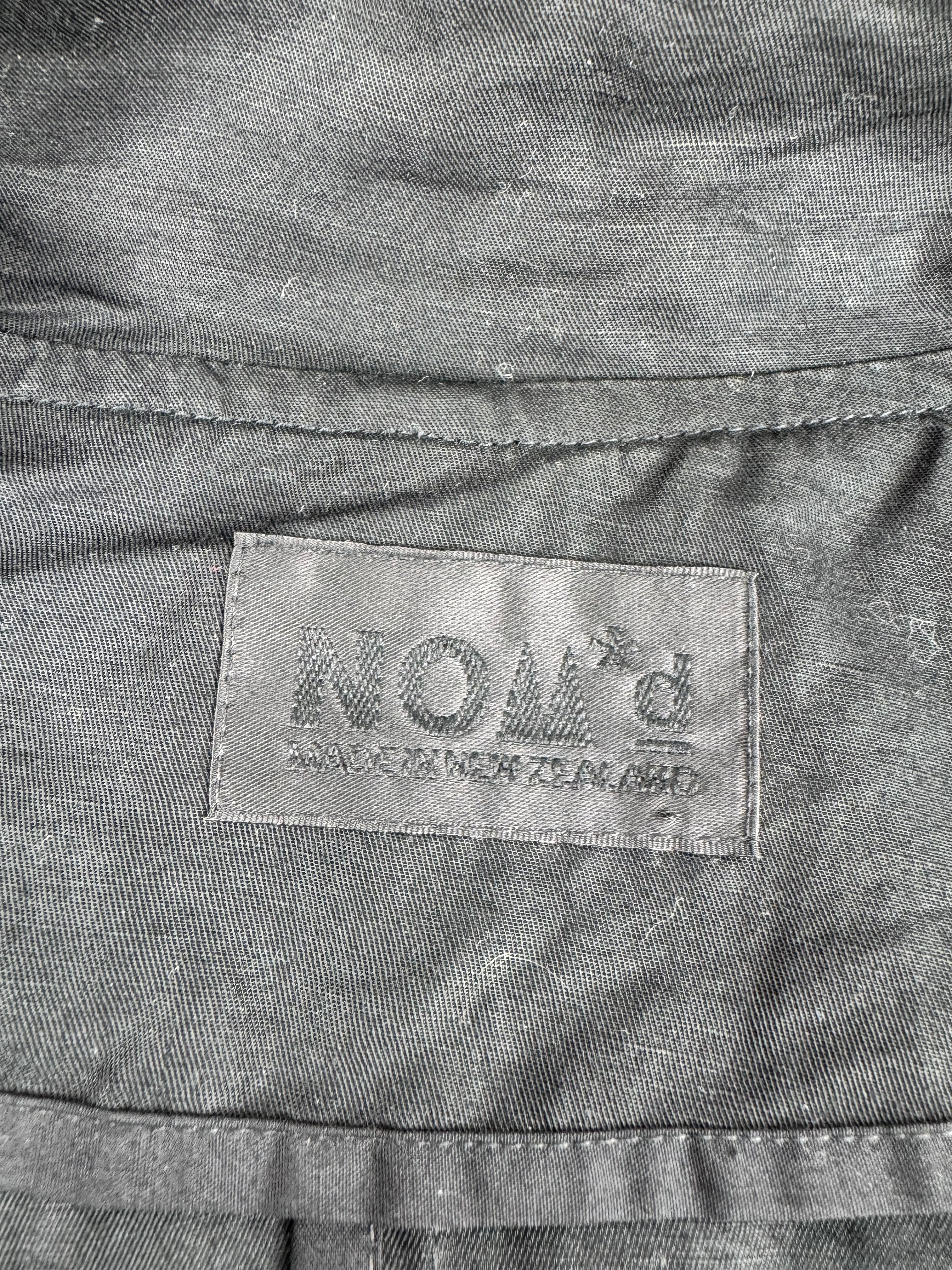 Nom*d Black Linen & Cotton Blend Shirt Jacket - AU10