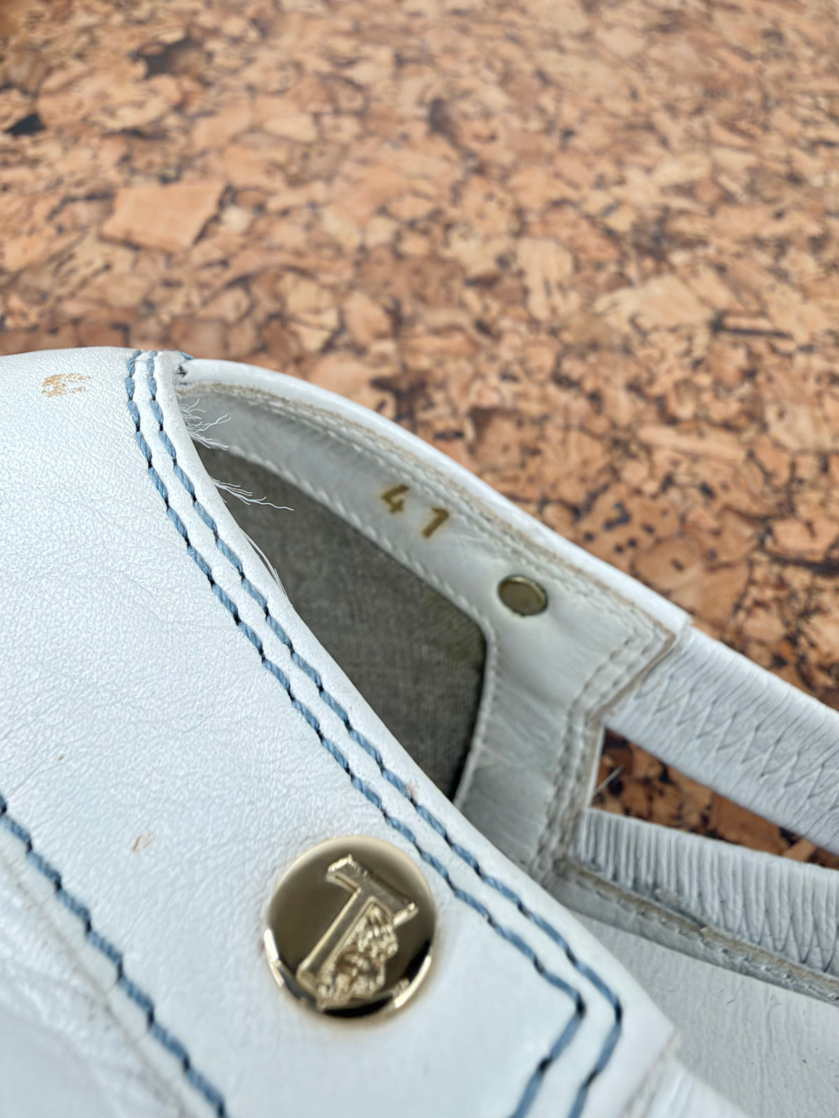 Tod's White Leather & Suede Slip-On Loafers - EU41
