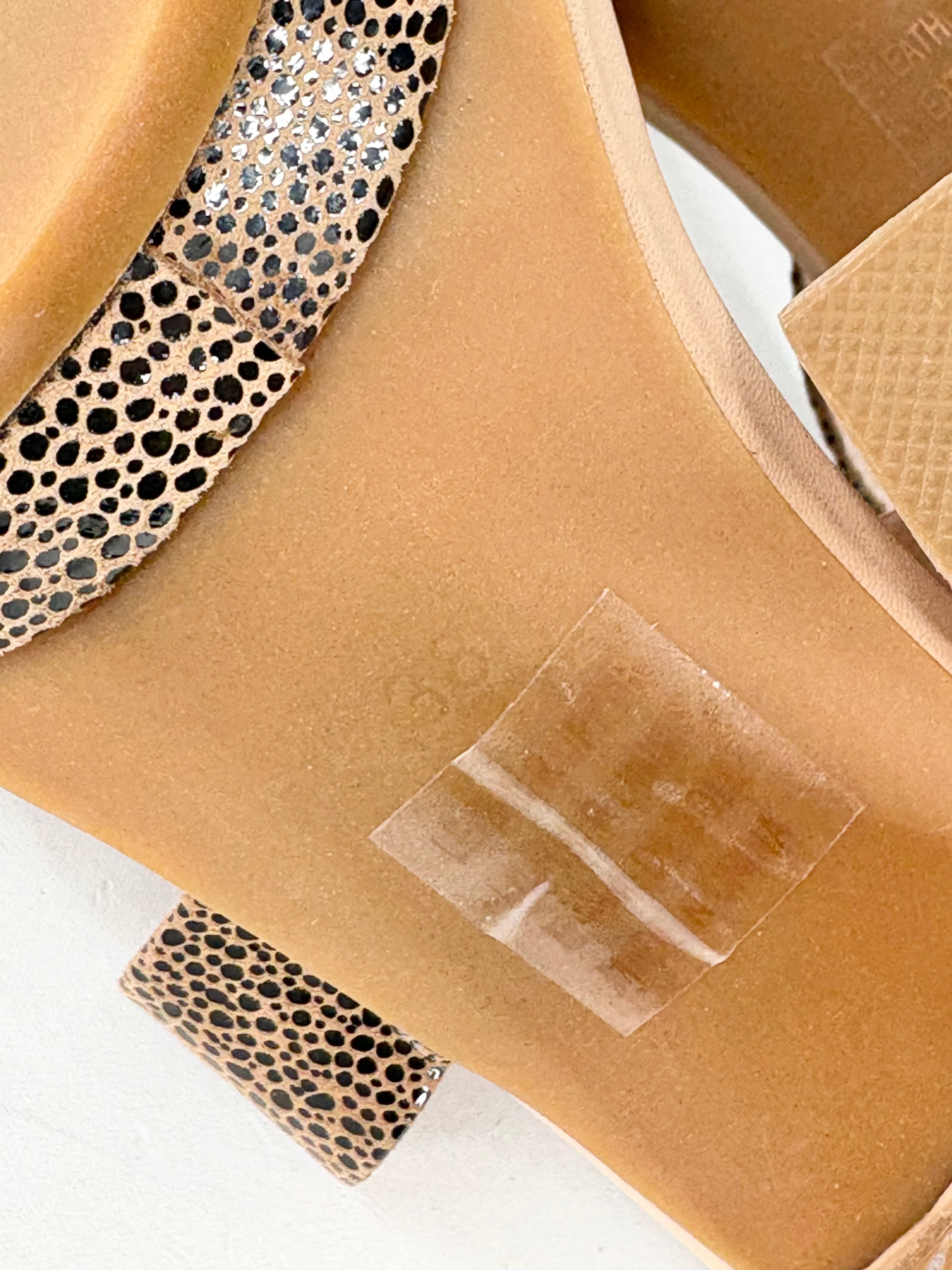 Ginger + Smart Animal-Print Leather Block Heels - EU38
