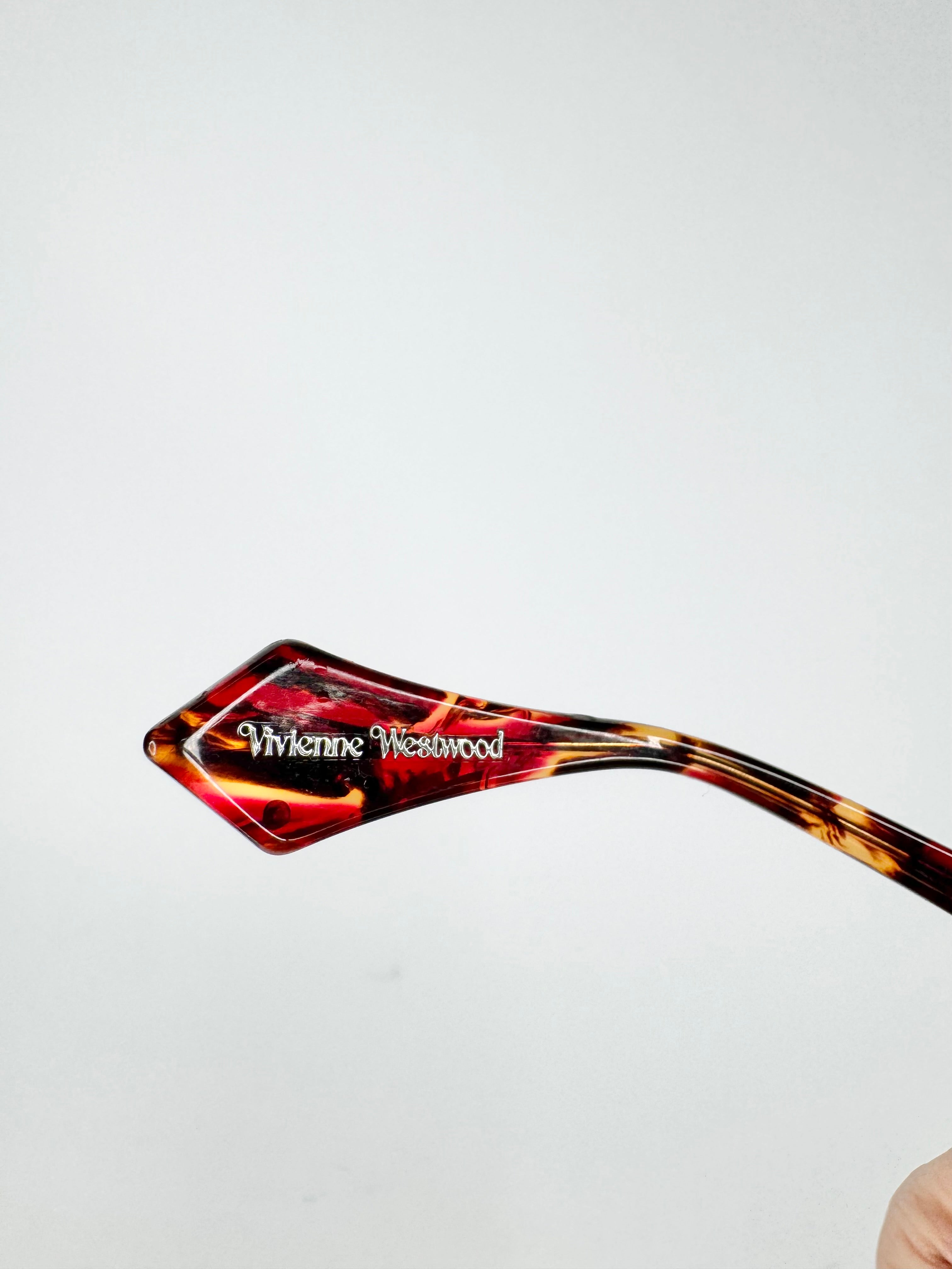 Vivienne Westwood 'Crystal Horn' Tortoiseshell Sunglasses