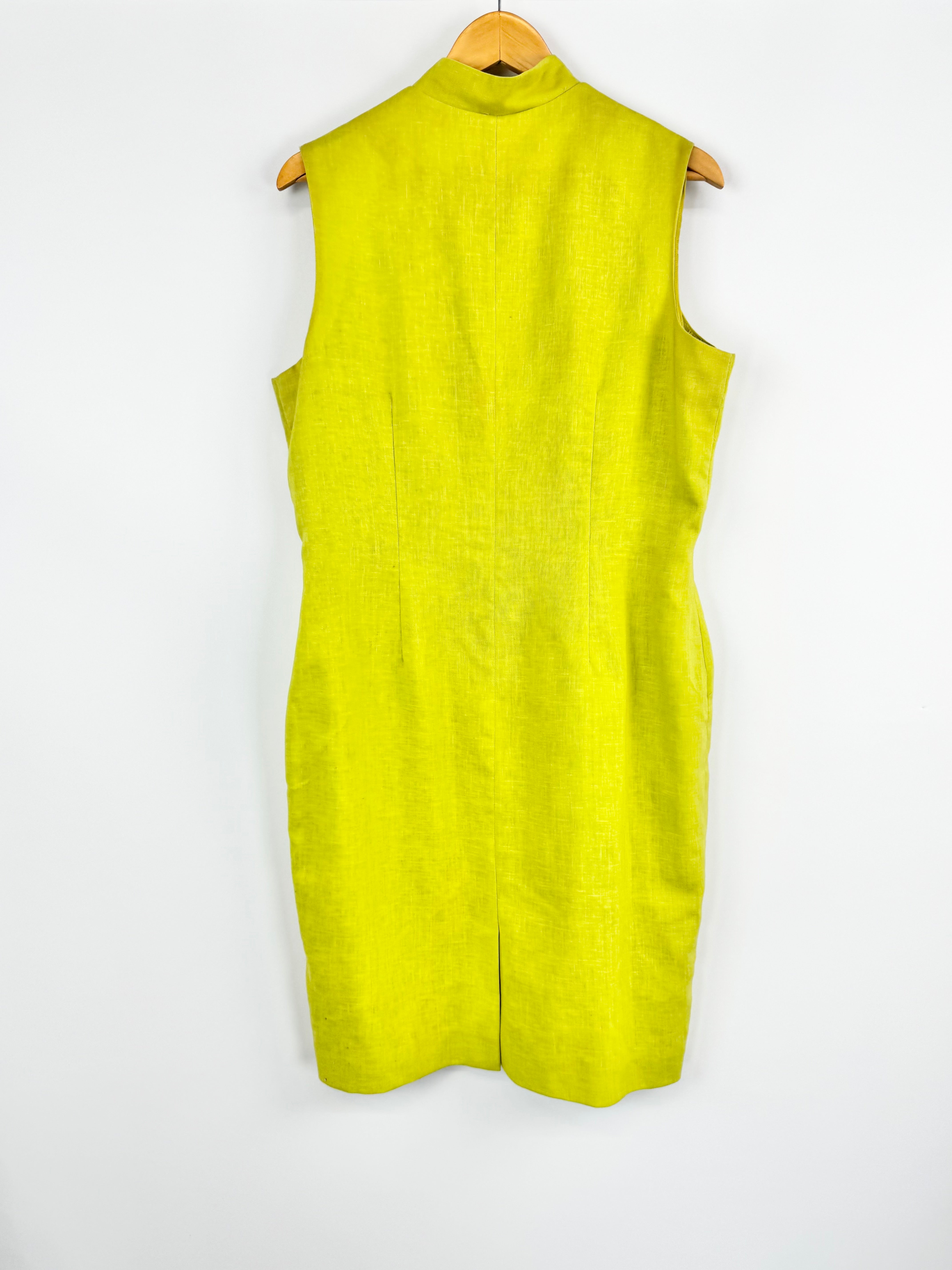 Anthea Crawford Lime Green Sleeveless Midi Dress - AU16