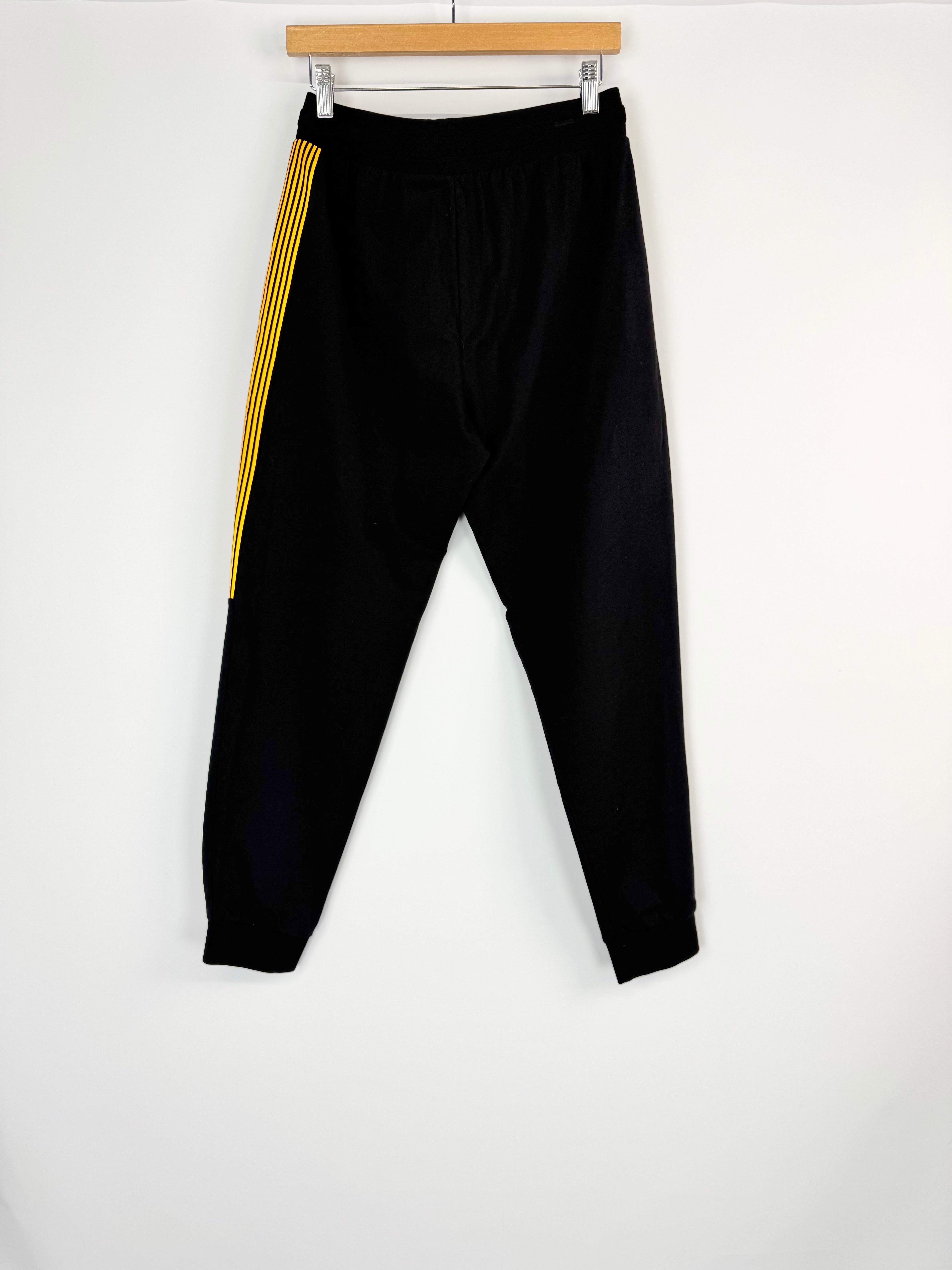 Emporio Armani EA7 Black & Orange Tracksuit Pants - M