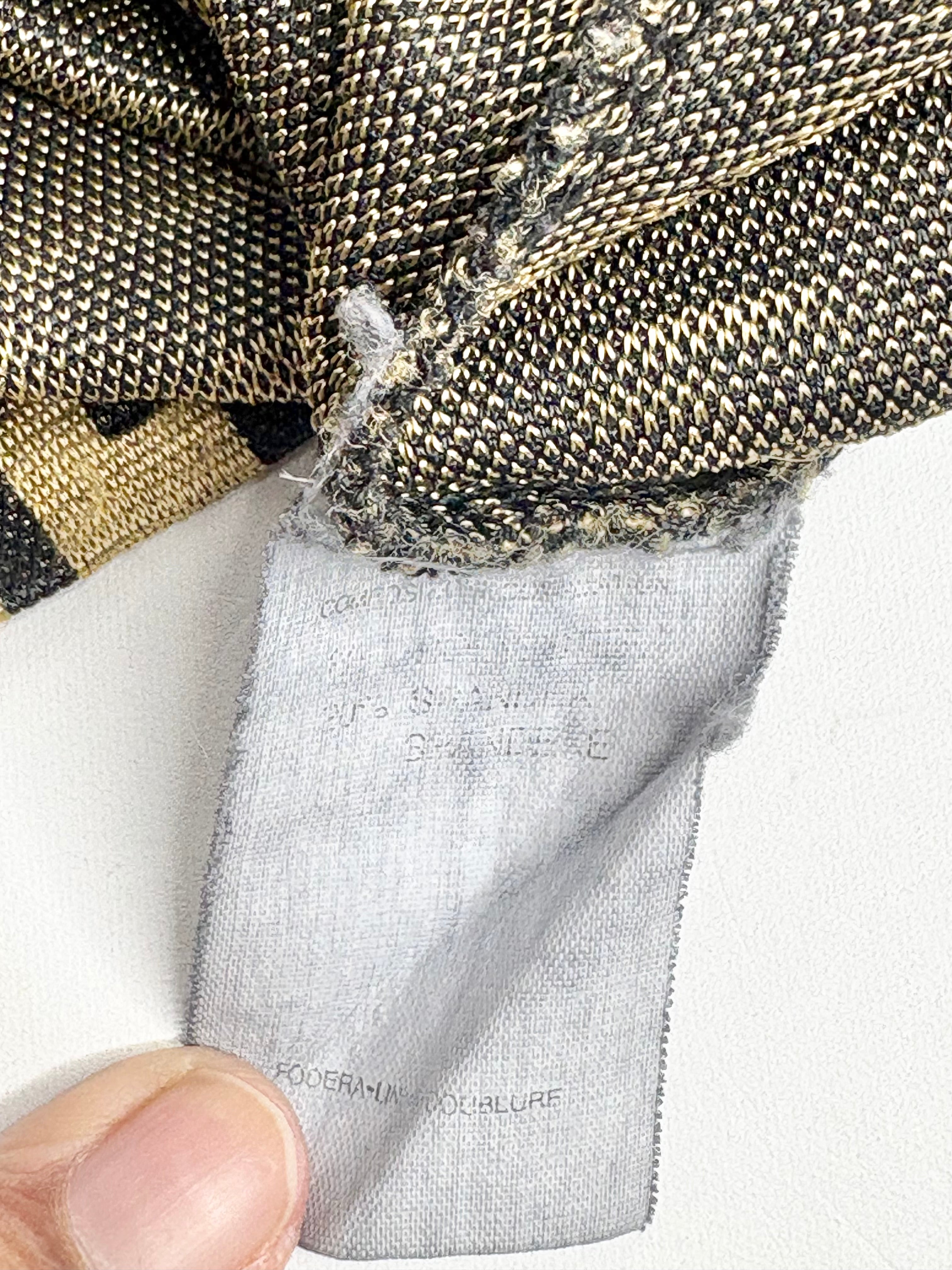 Fendi Vintage Black & Gold Monogrammed Mesh Top - AU8