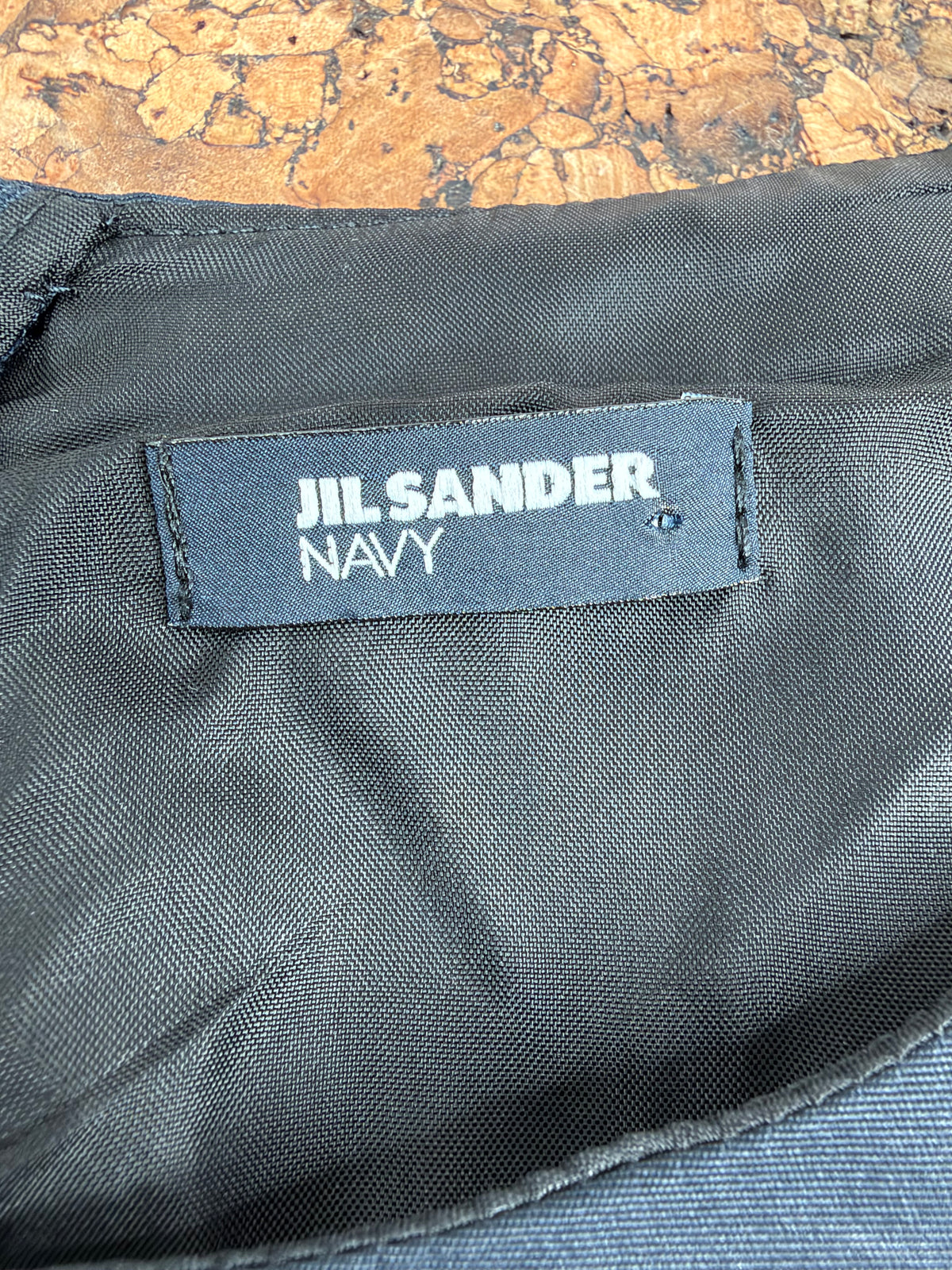Jil Sander Navy Sleeveless Pleated Detail Dress - AU10