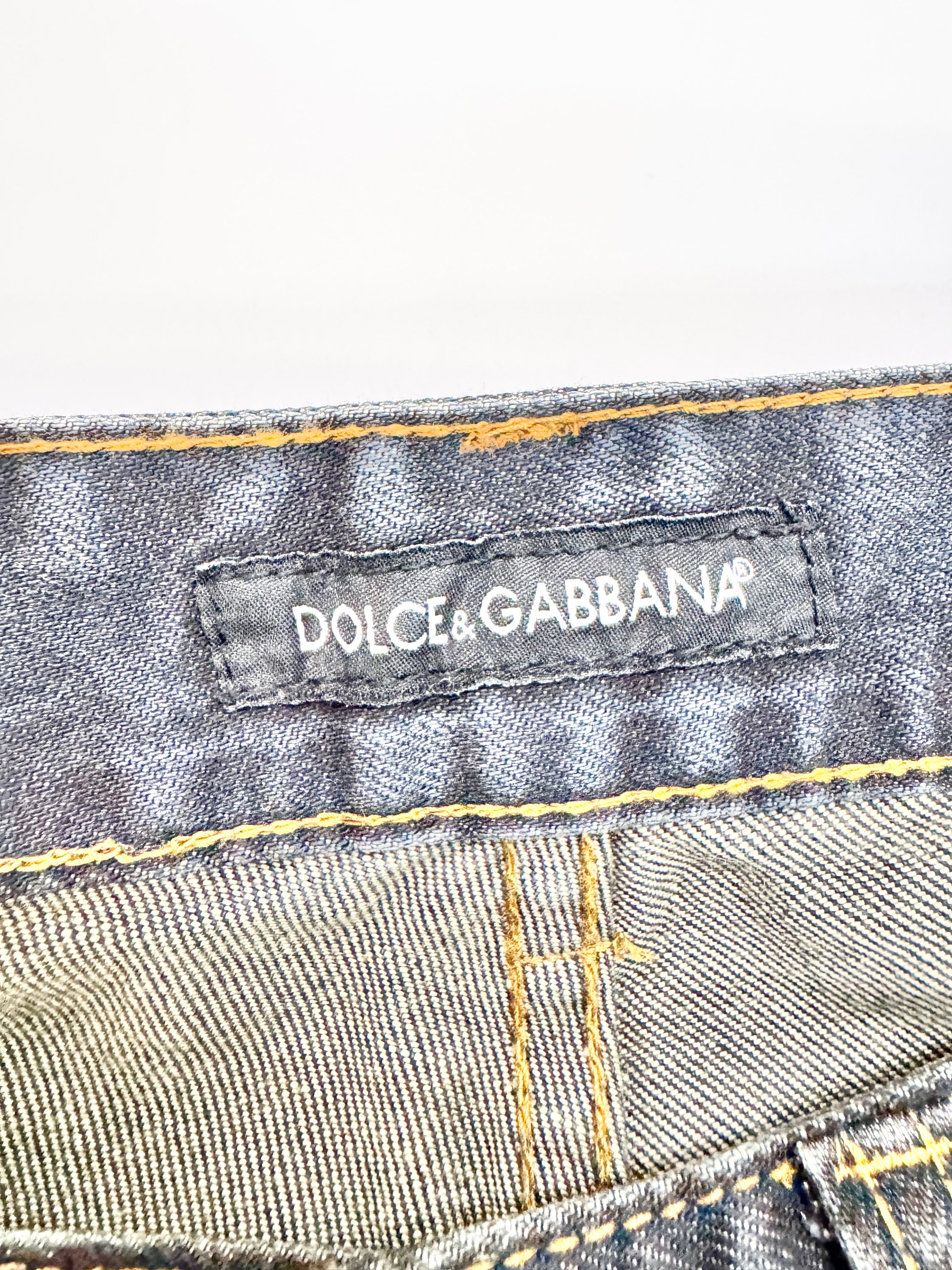 Dolce & Gabbana D&G Distressed Indigo Slim Leg Jeans - 30