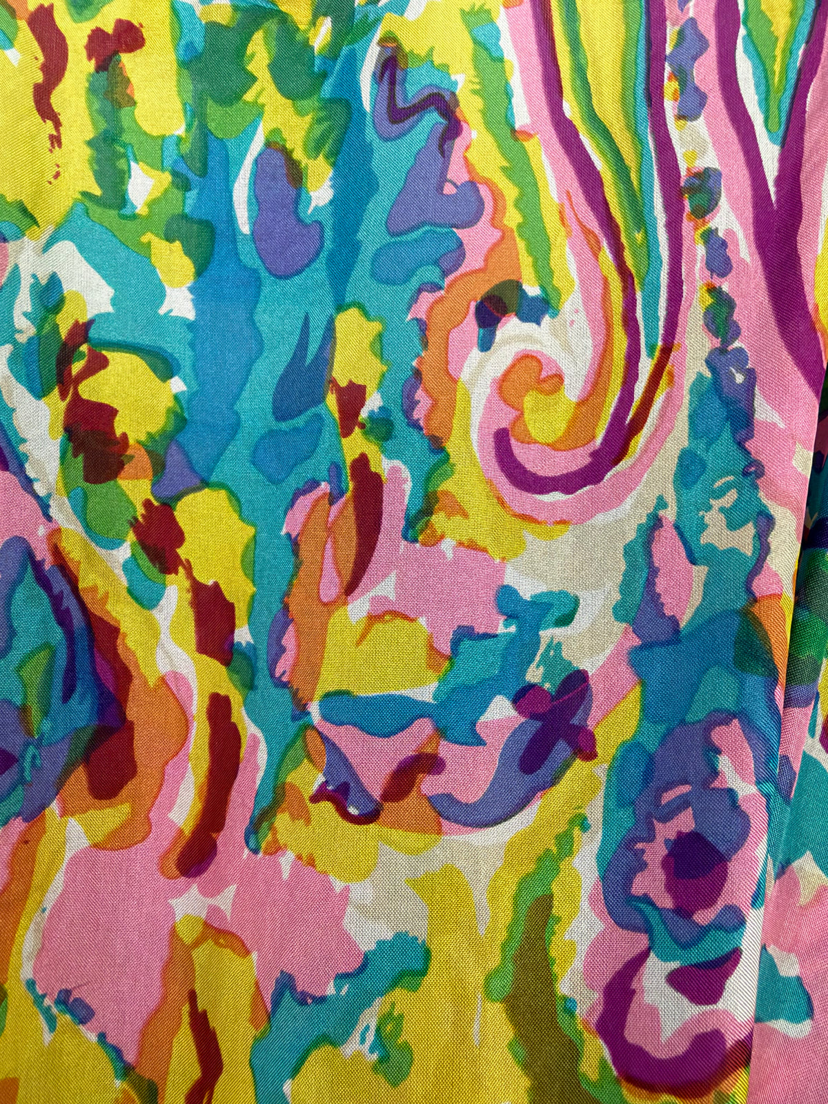 Colette Multicolour Bias Cut Paisley Patterned Dress - AU6/8