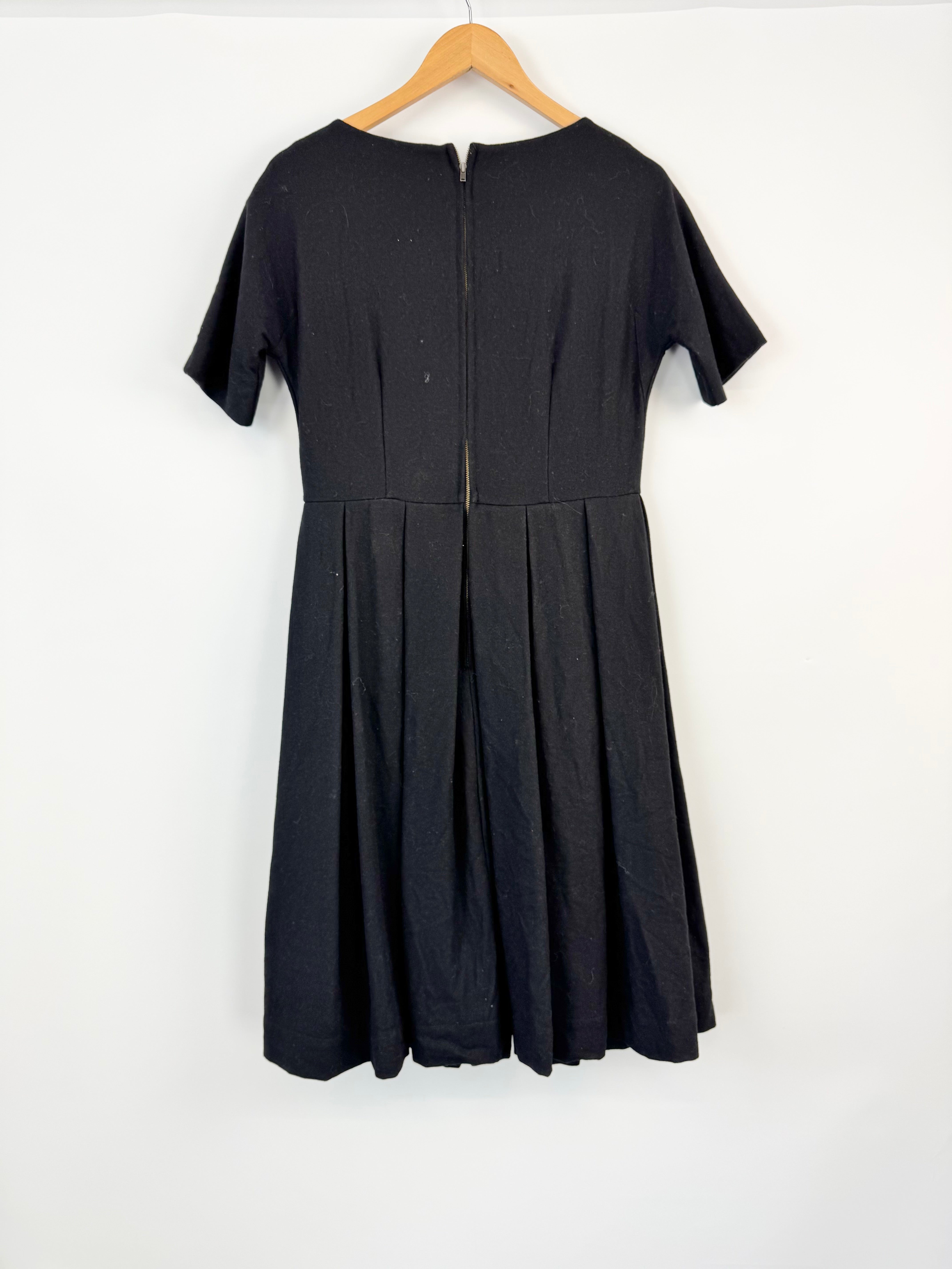 ALPHA 60 BLACK WOOL DRESS - AU10