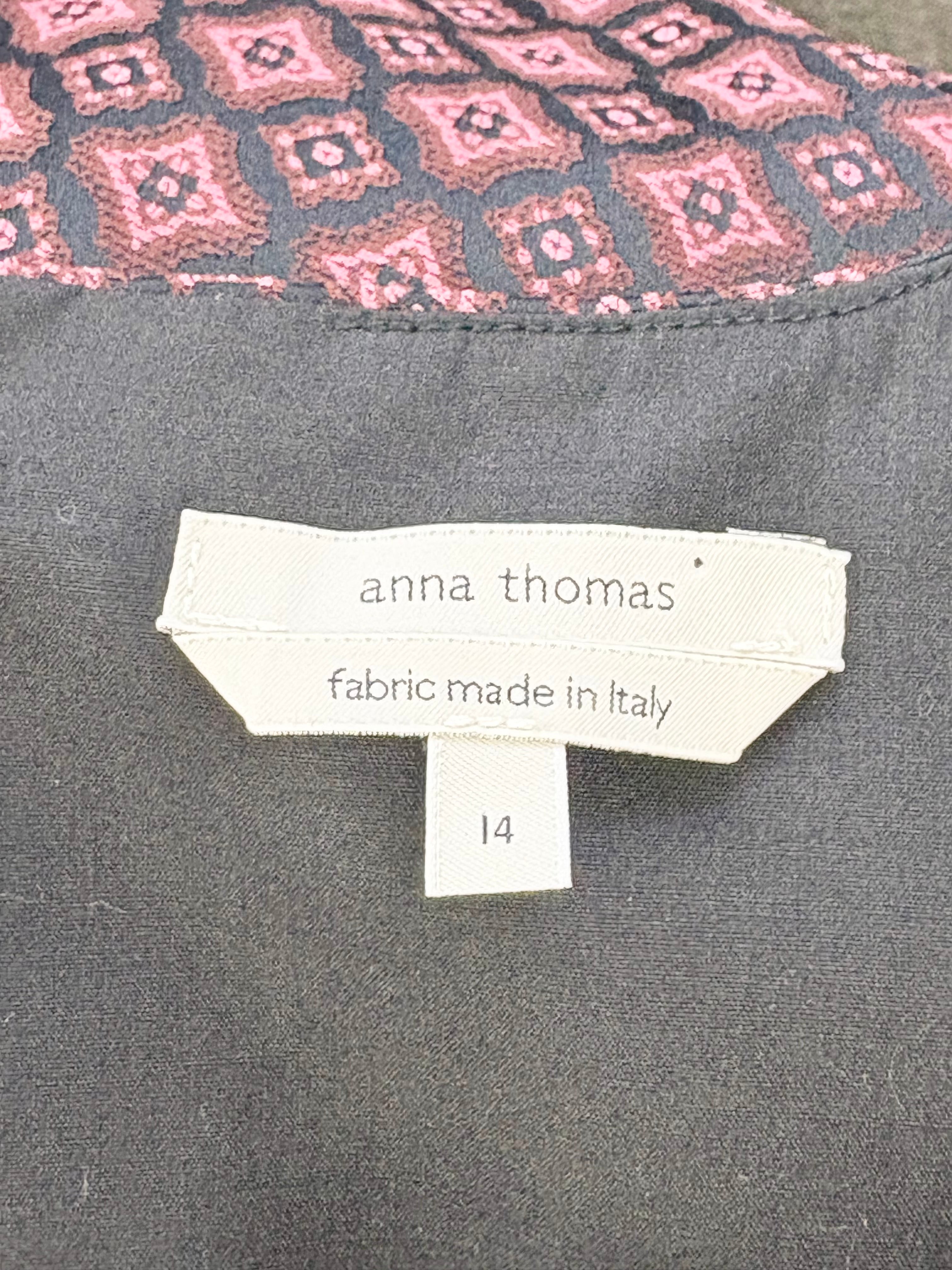 Anna Thomas Maroon Patterned Sleeveless Midi Dress - AU14