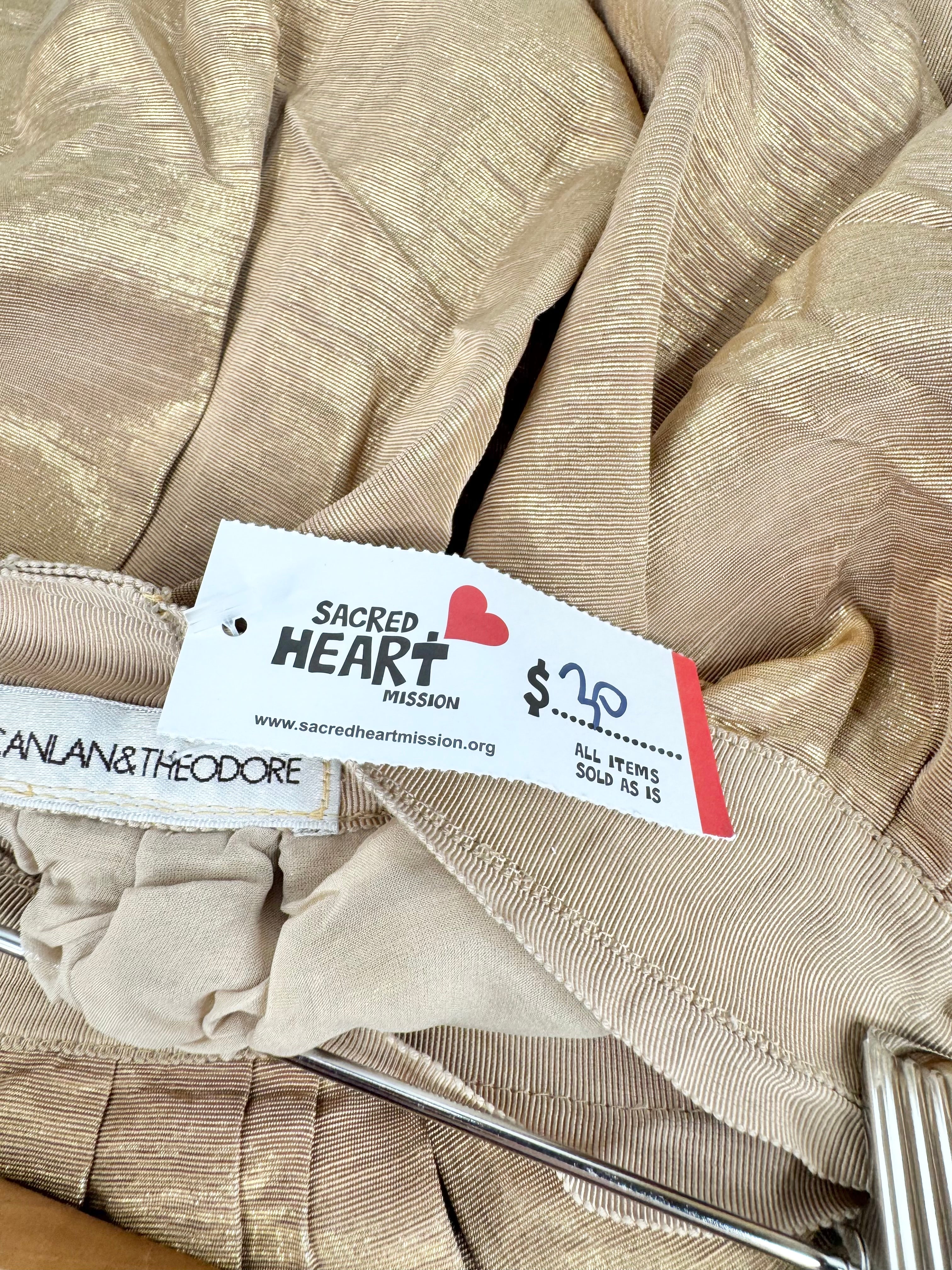 Scanlan Theodore Gold Lurex Mini Skirt - AU8