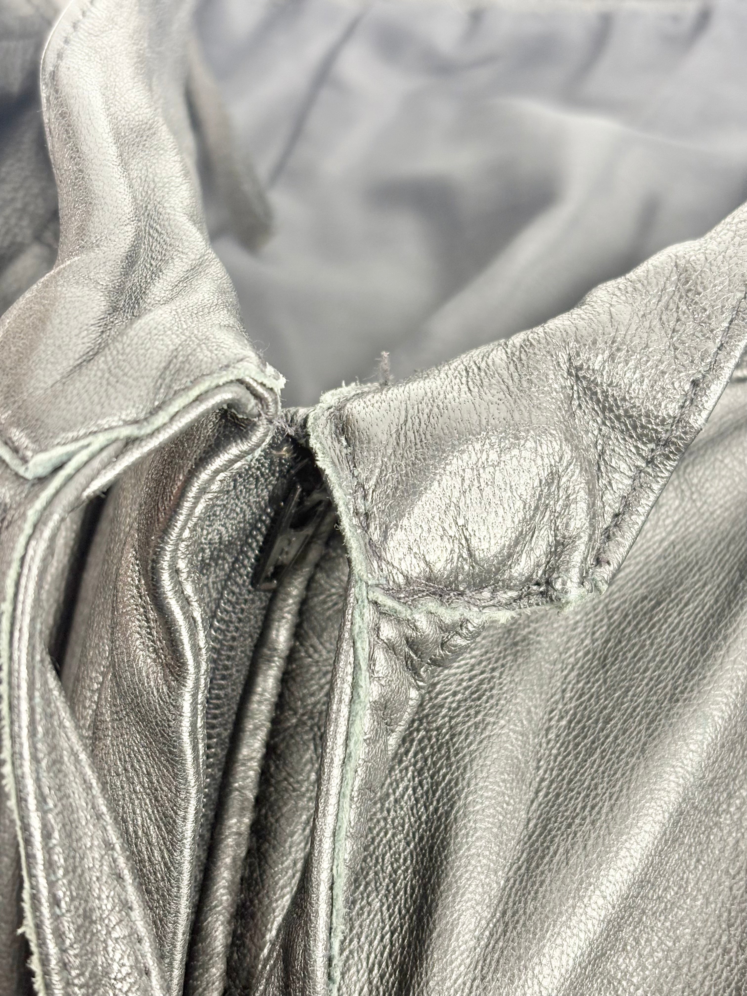 Vintage Black Leather Balloon-Leg Pants - AU8/10