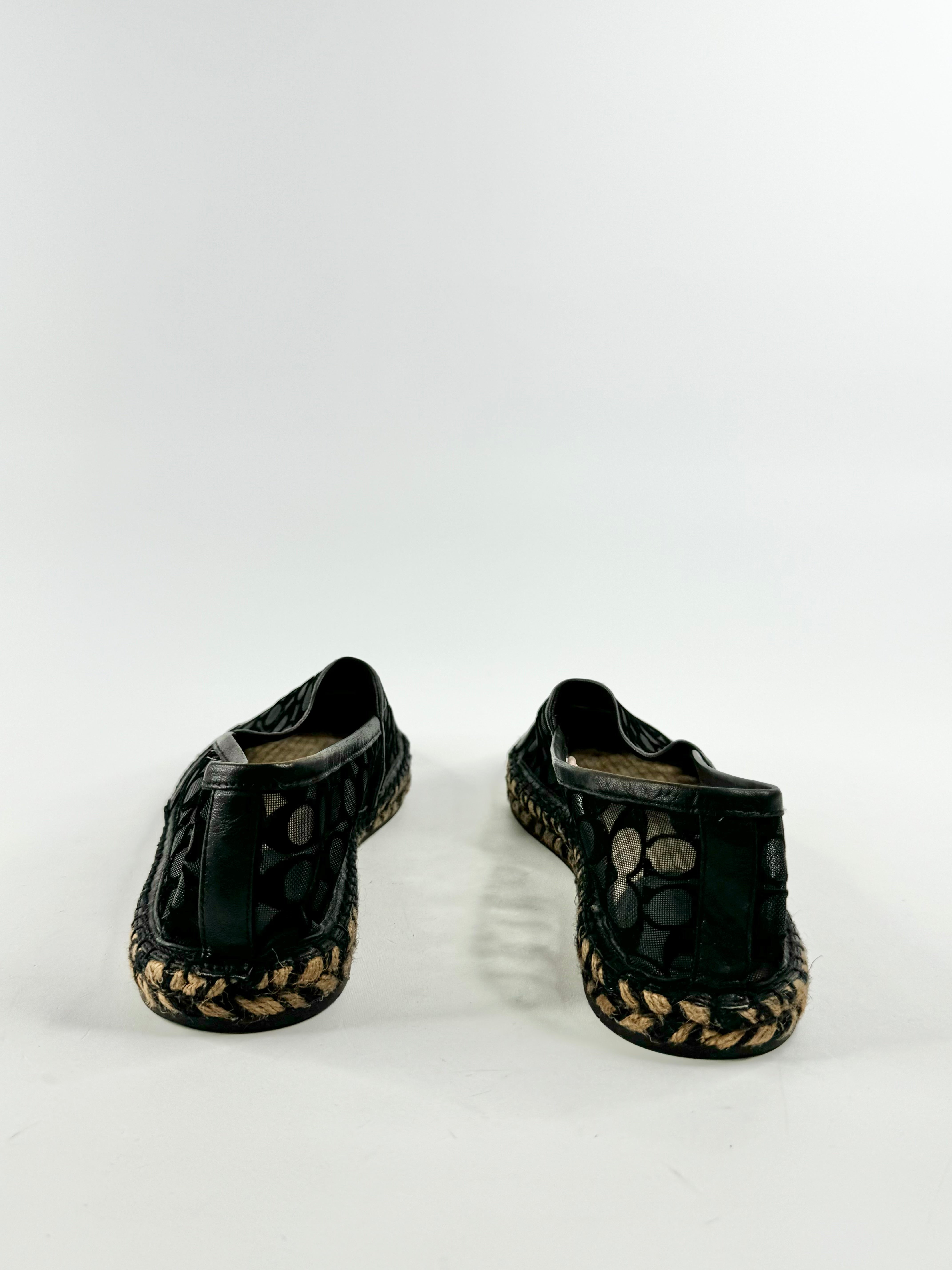 Coach Black 'Cleo' Mesh Espadrille - EU40.5