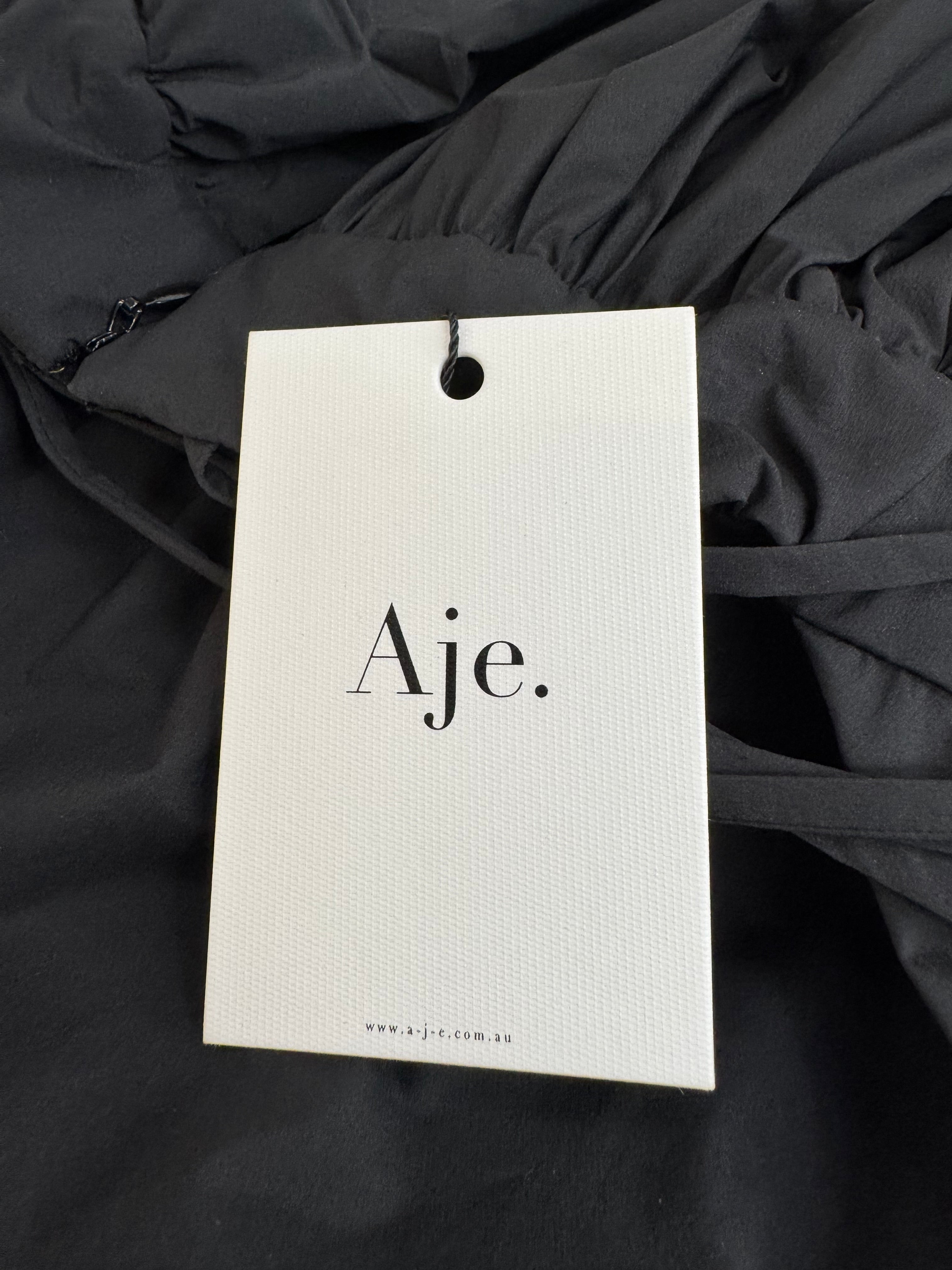 Aje Black 'Eliza Asymmetrical' Black Dress NWT - AU10