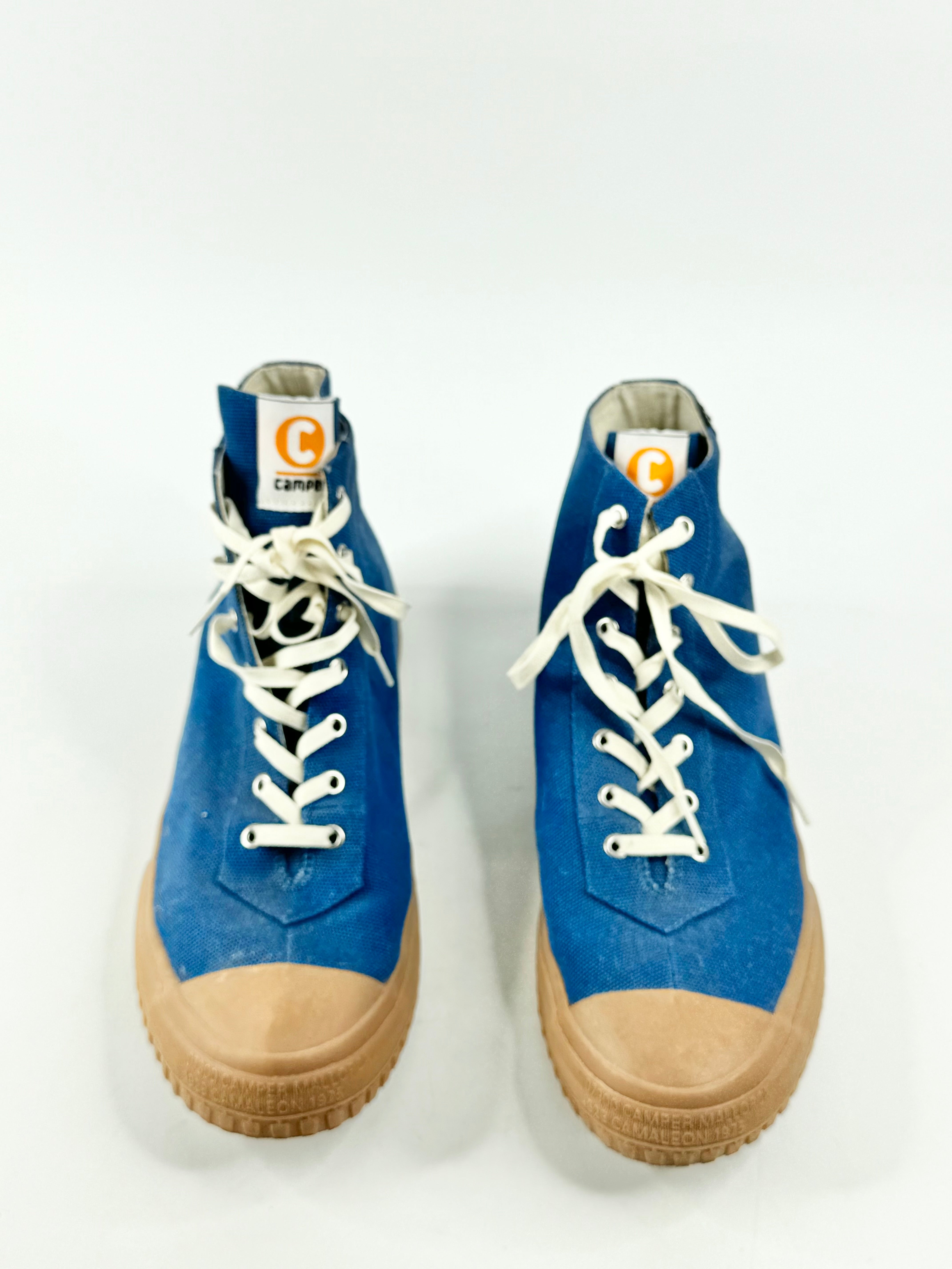 Camper Bright Blue Canvas Lace Up Shoes - EU46