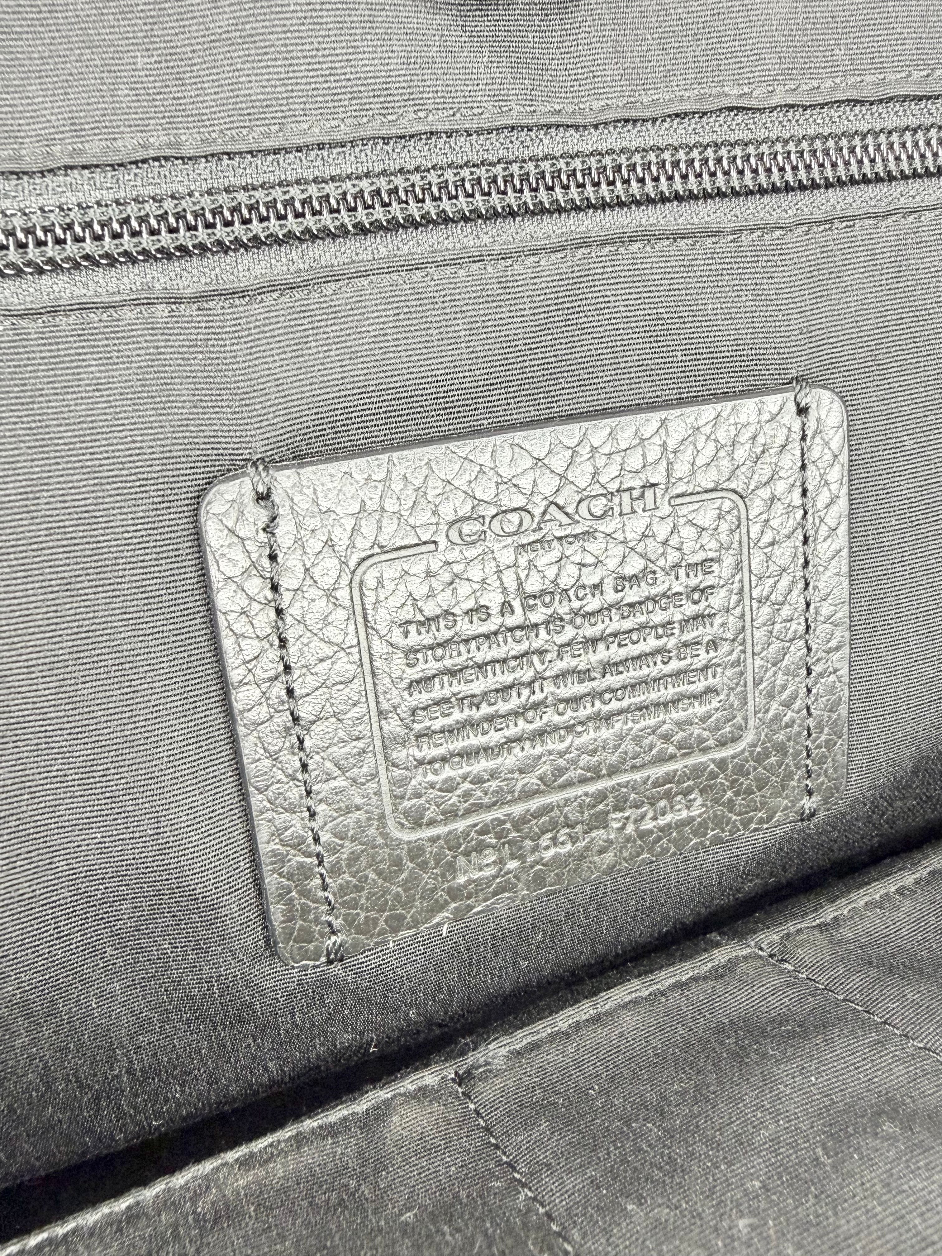 Coach 'Hamilton' Black Leather Backpack