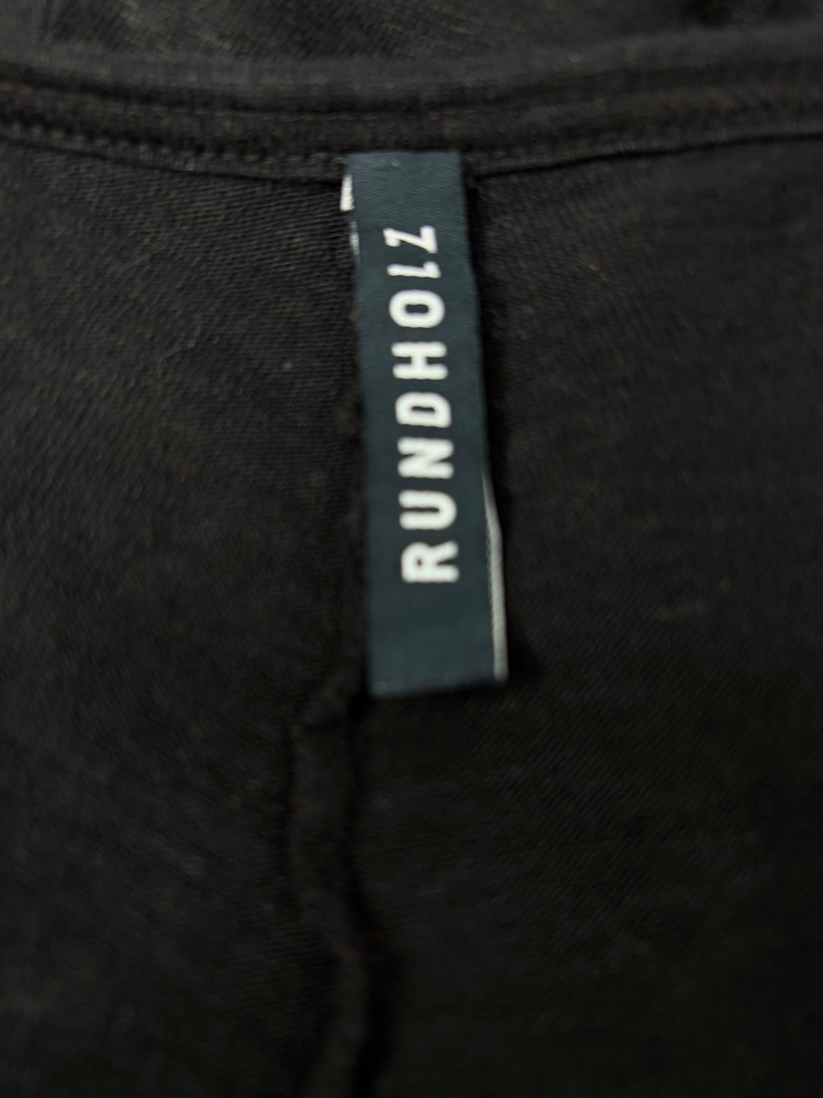Rundholz Black Linen & Silk Trim Asymmetrical Top - AU8/10