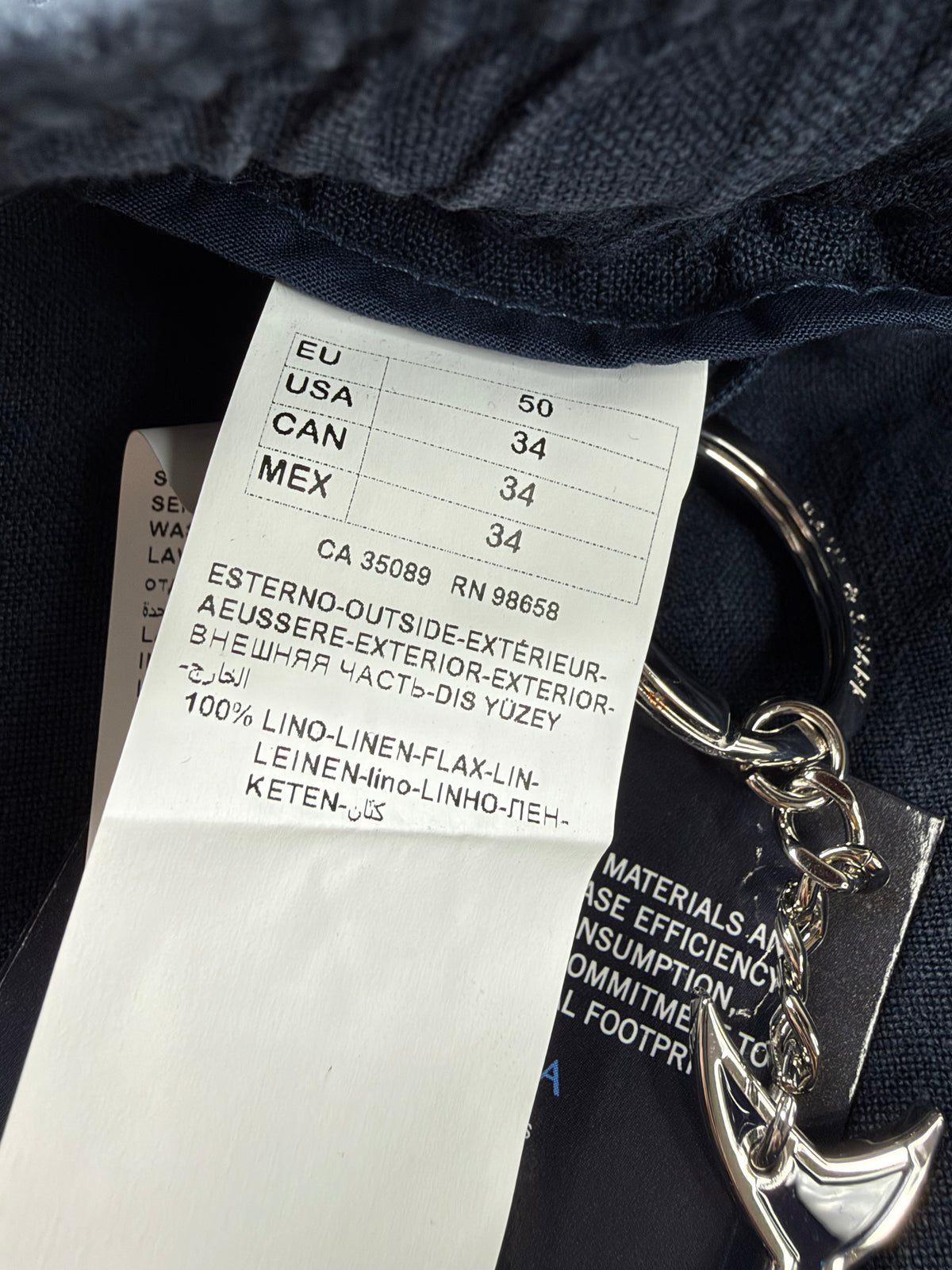 Paul & Shark Wheaten Tapered Linen Slacks NWT - 50