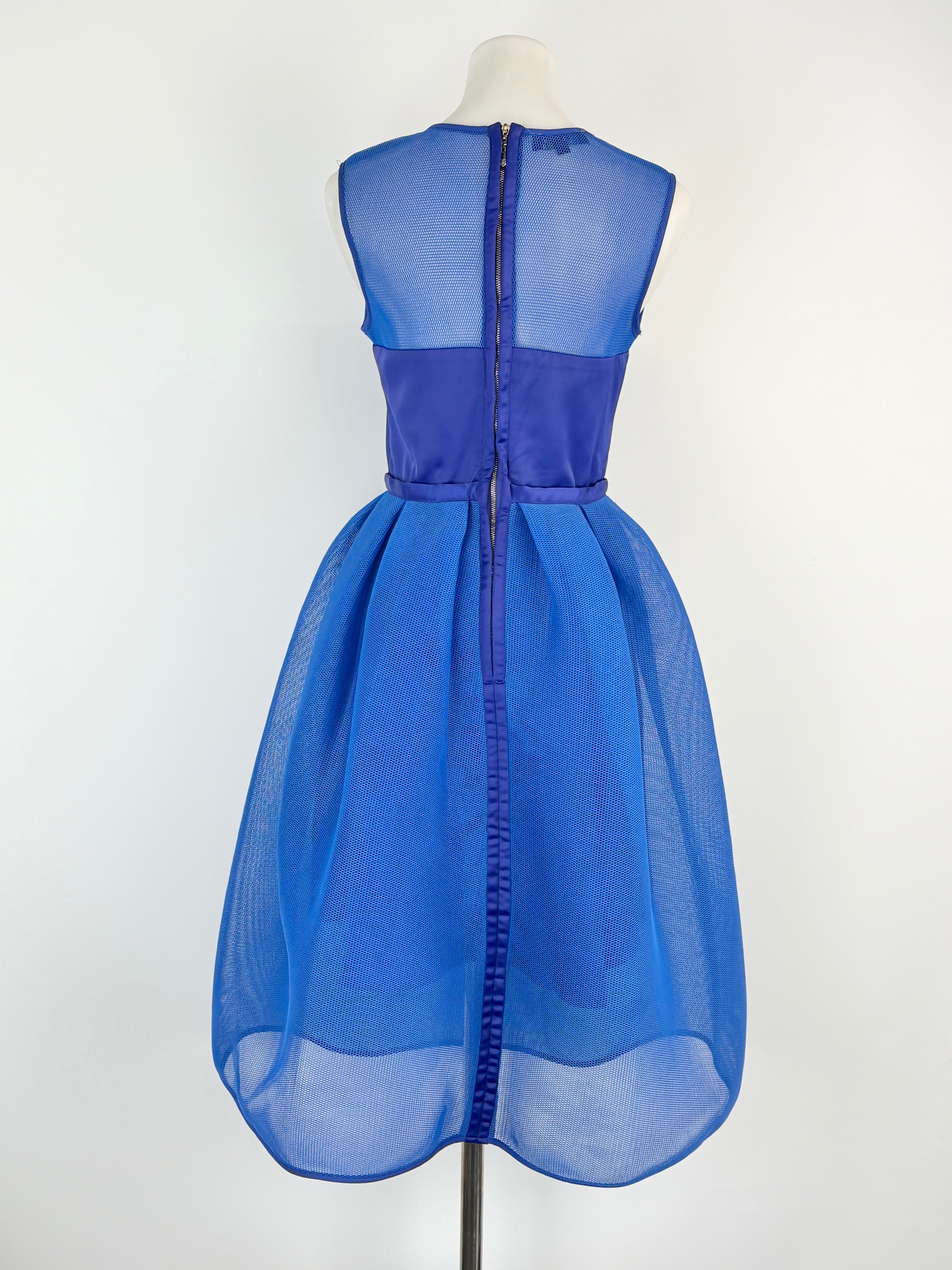Bronx & Banco Cobalt Mesh & Satin Dress - AU10
