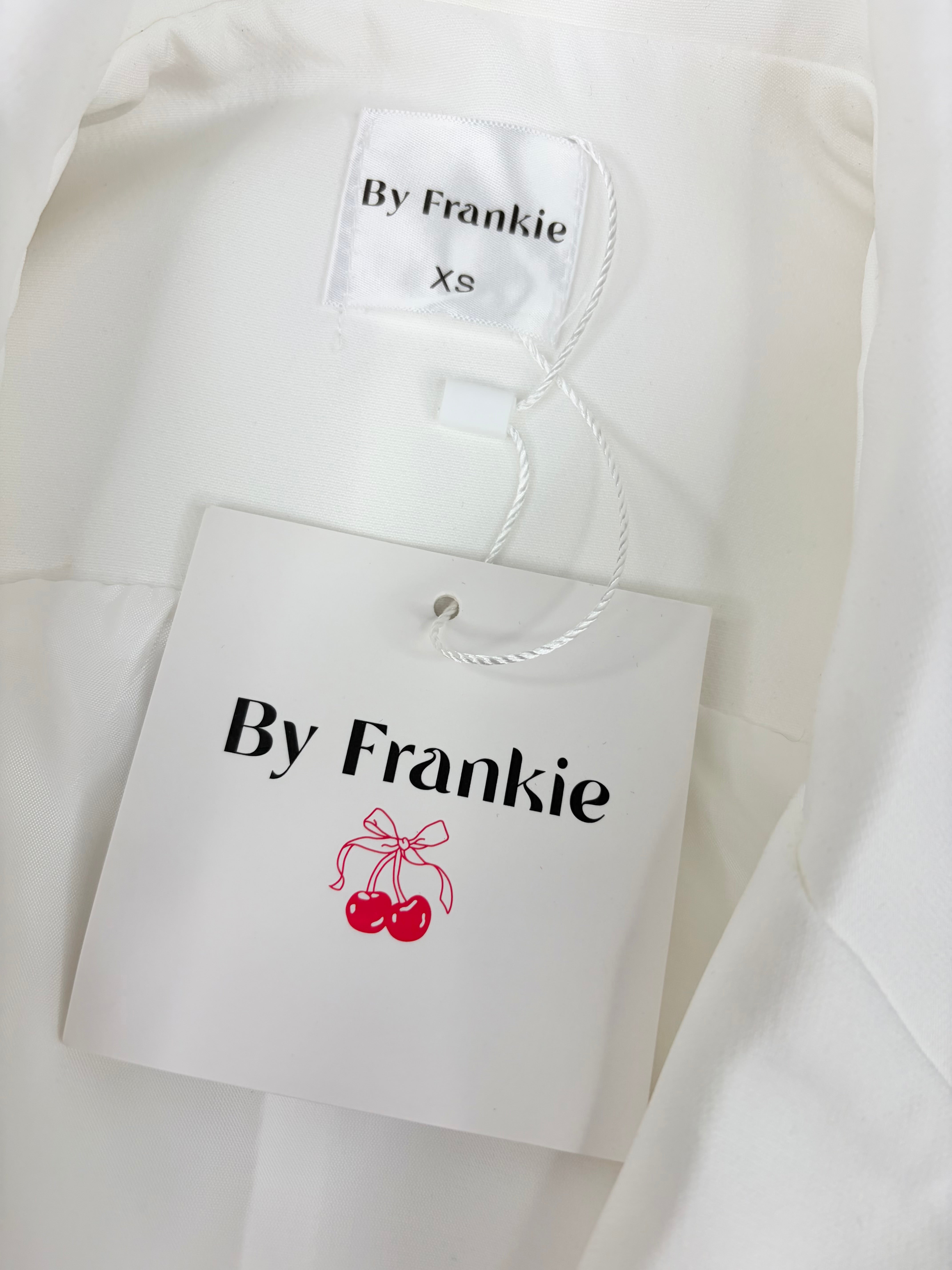 By Frankie White Sleeveless Blazer Style Top NWT - AU6/8