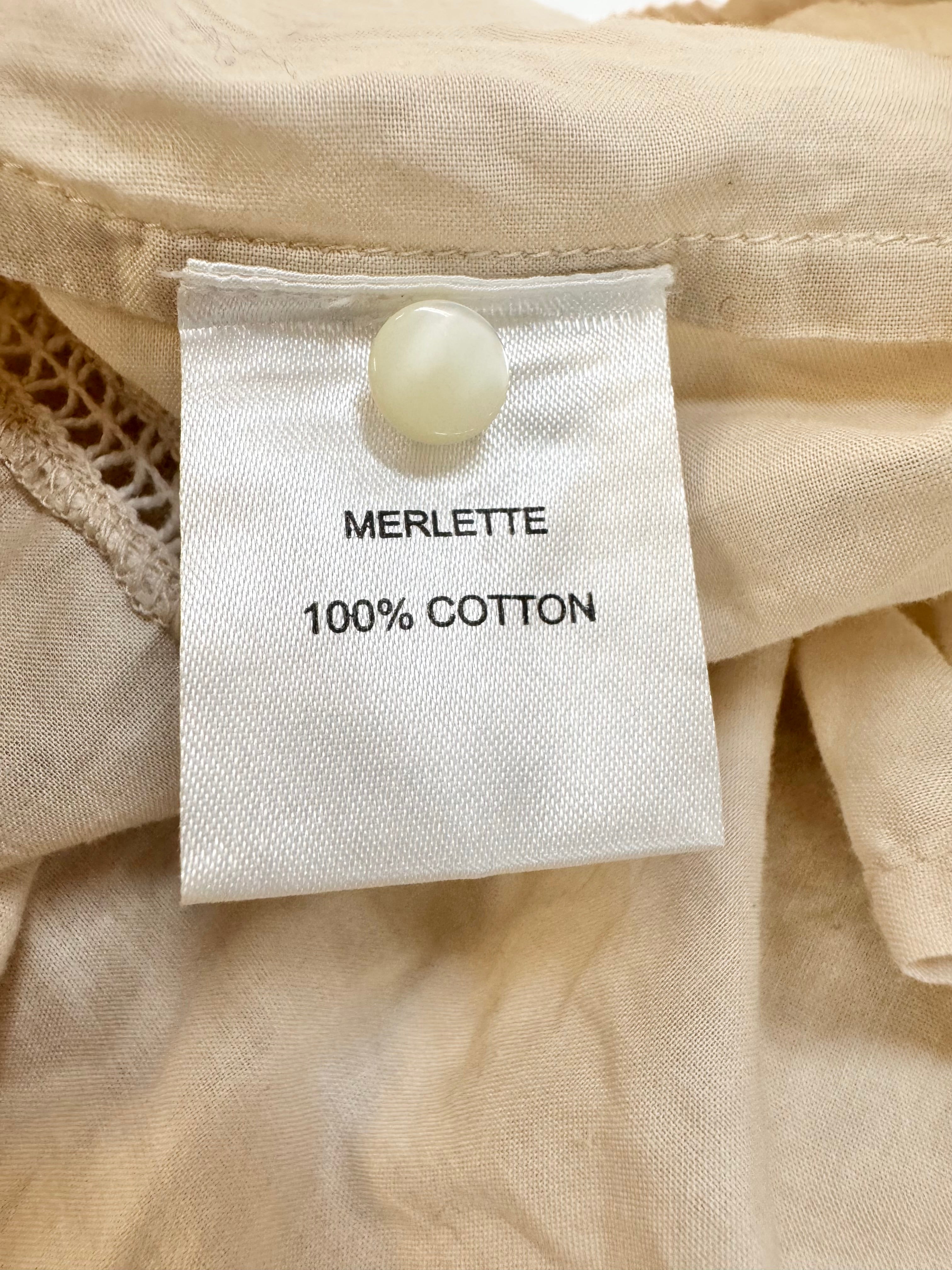 Merlette 'Paradis' Beige Cotton Dress - AU8