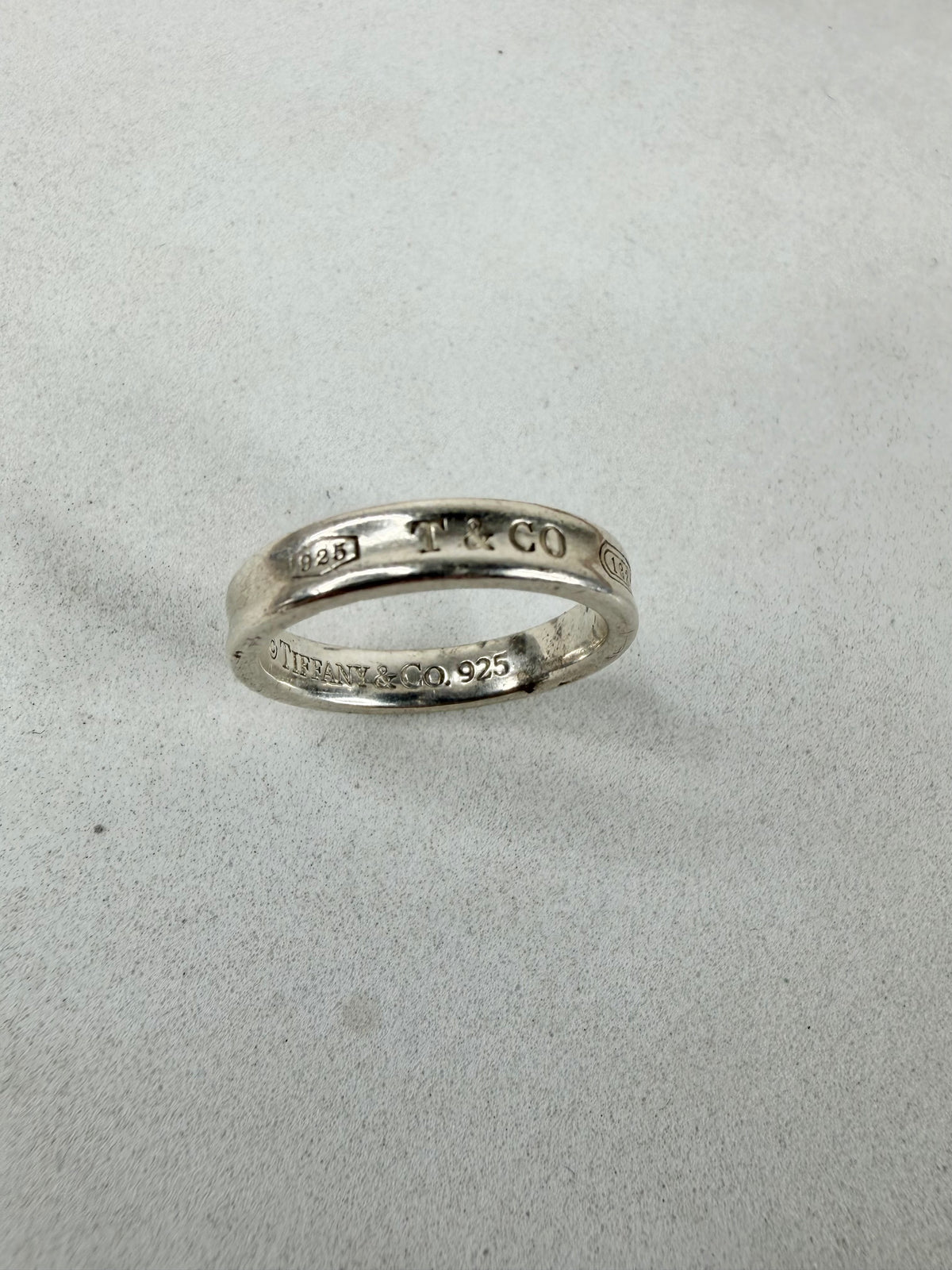 Tiffany & Co. 1837 Sterling Silver Narrow Band Ring 925 - US7.5