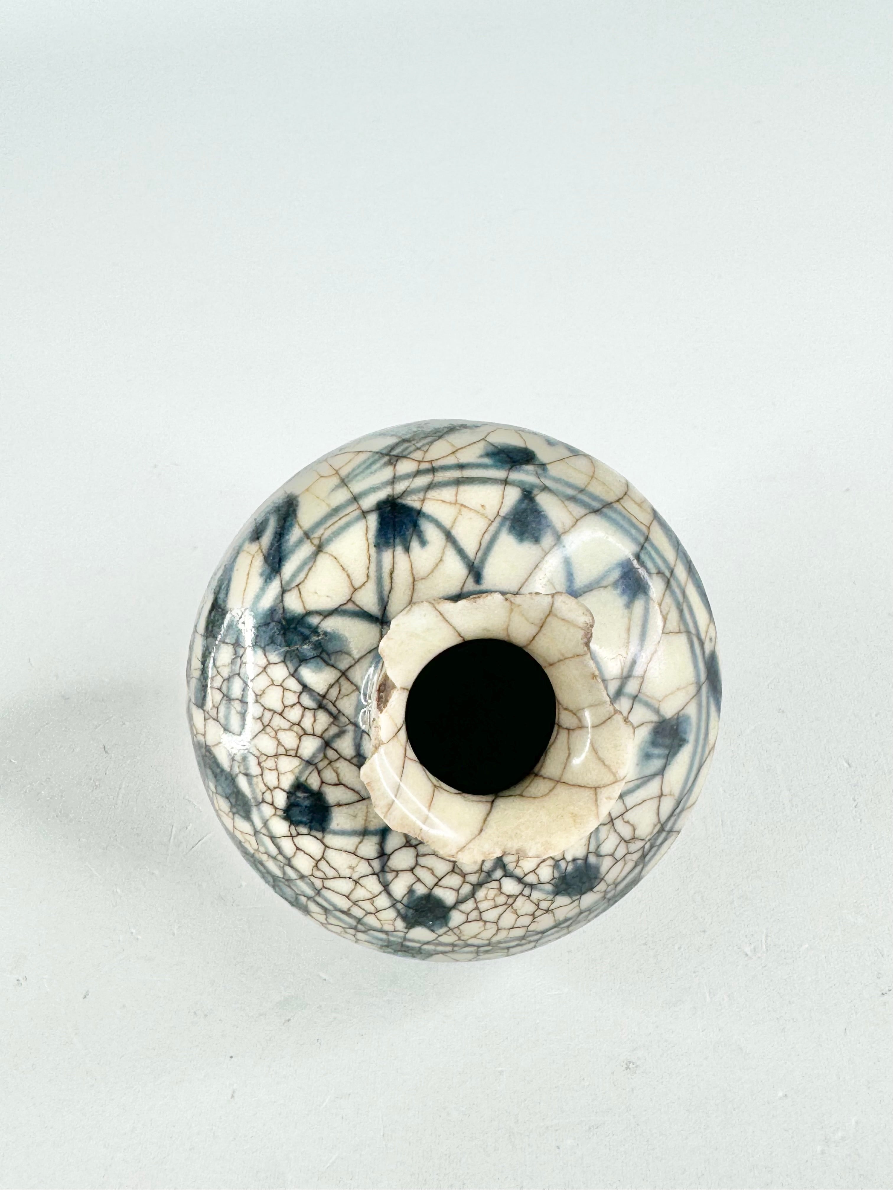 Antique Stoneware Hand Painted Jarlet