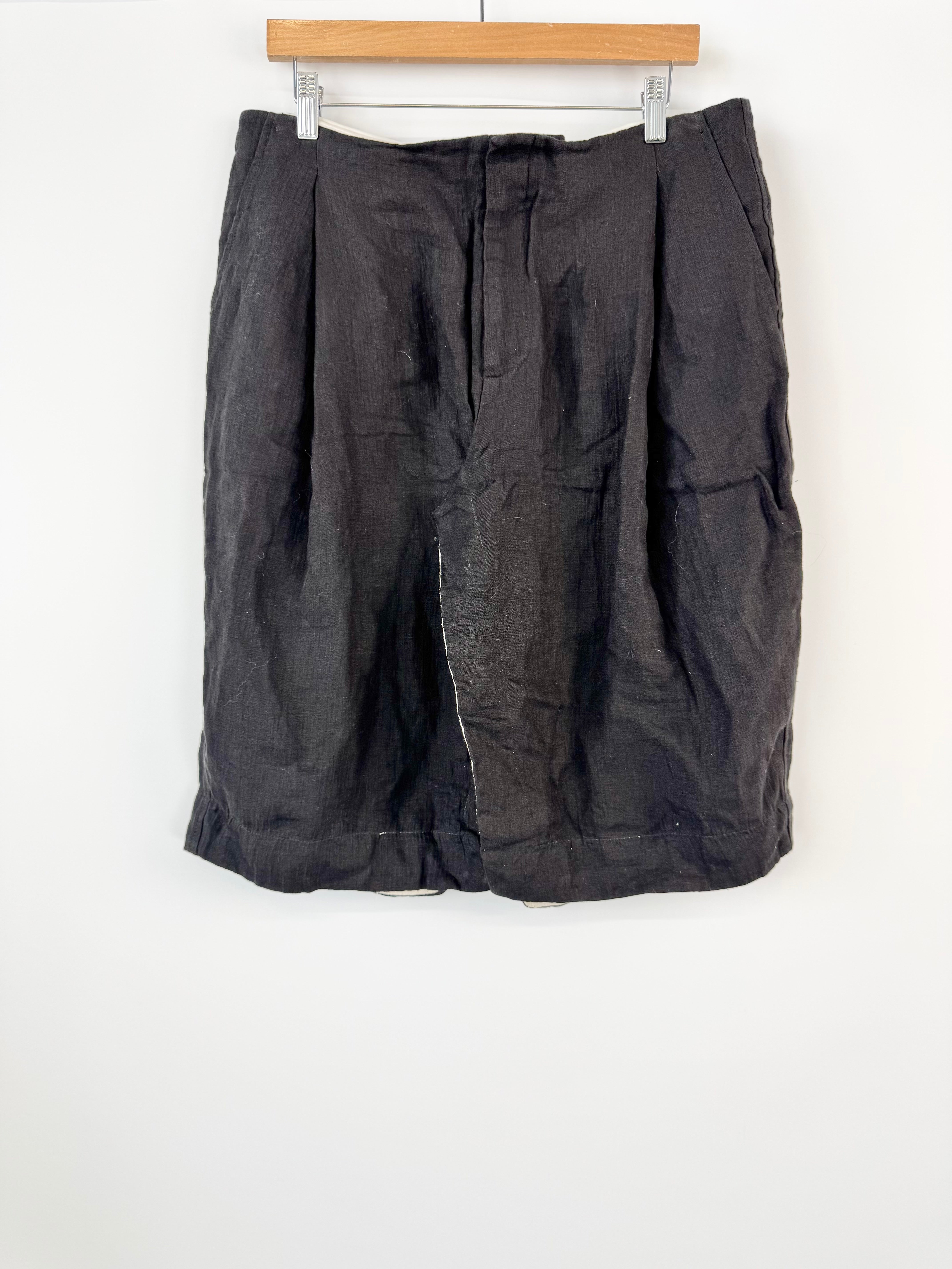 Bassike Black White Trim Skirt - AU12/14