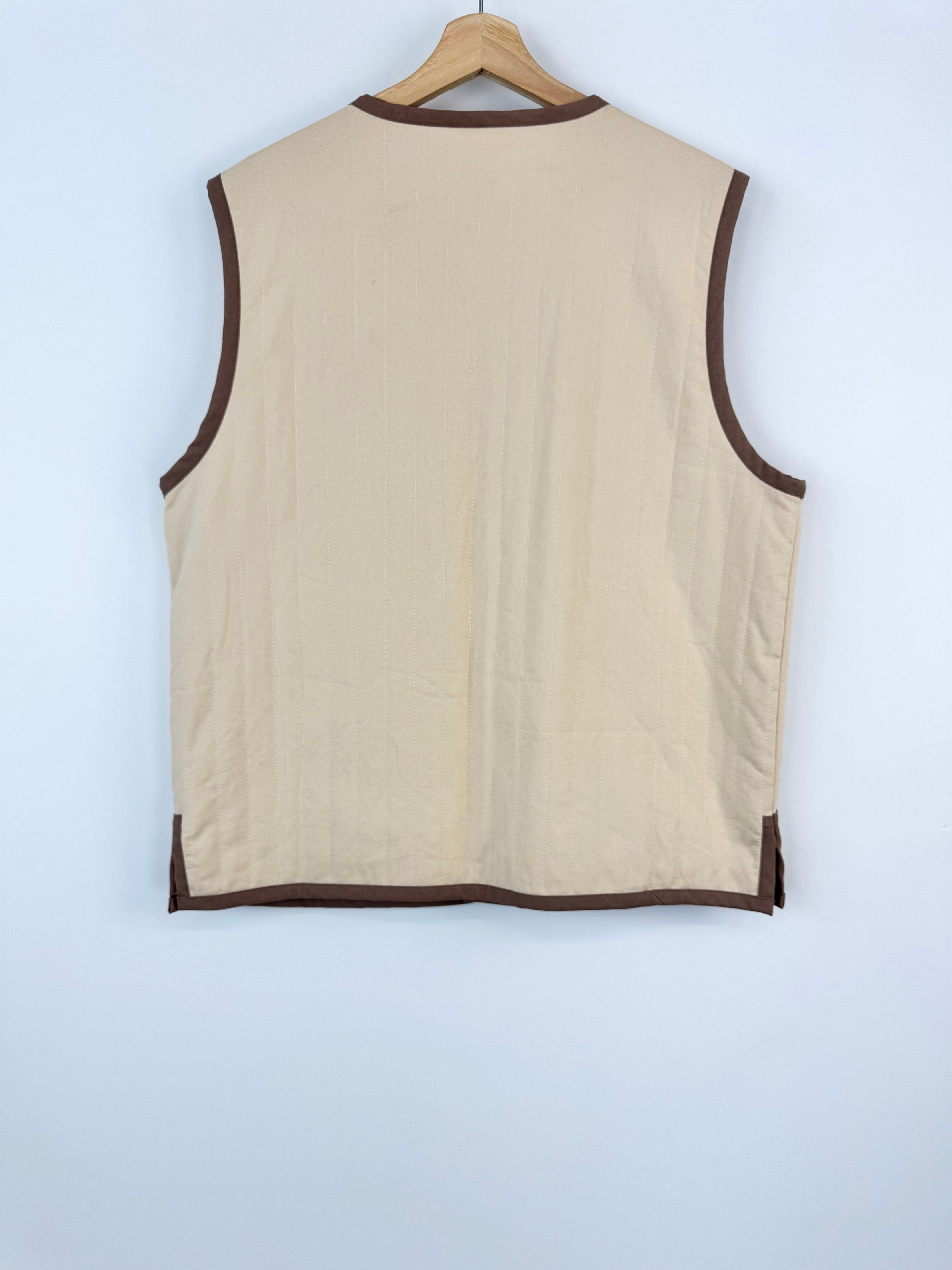 Cream Padded Vest - L