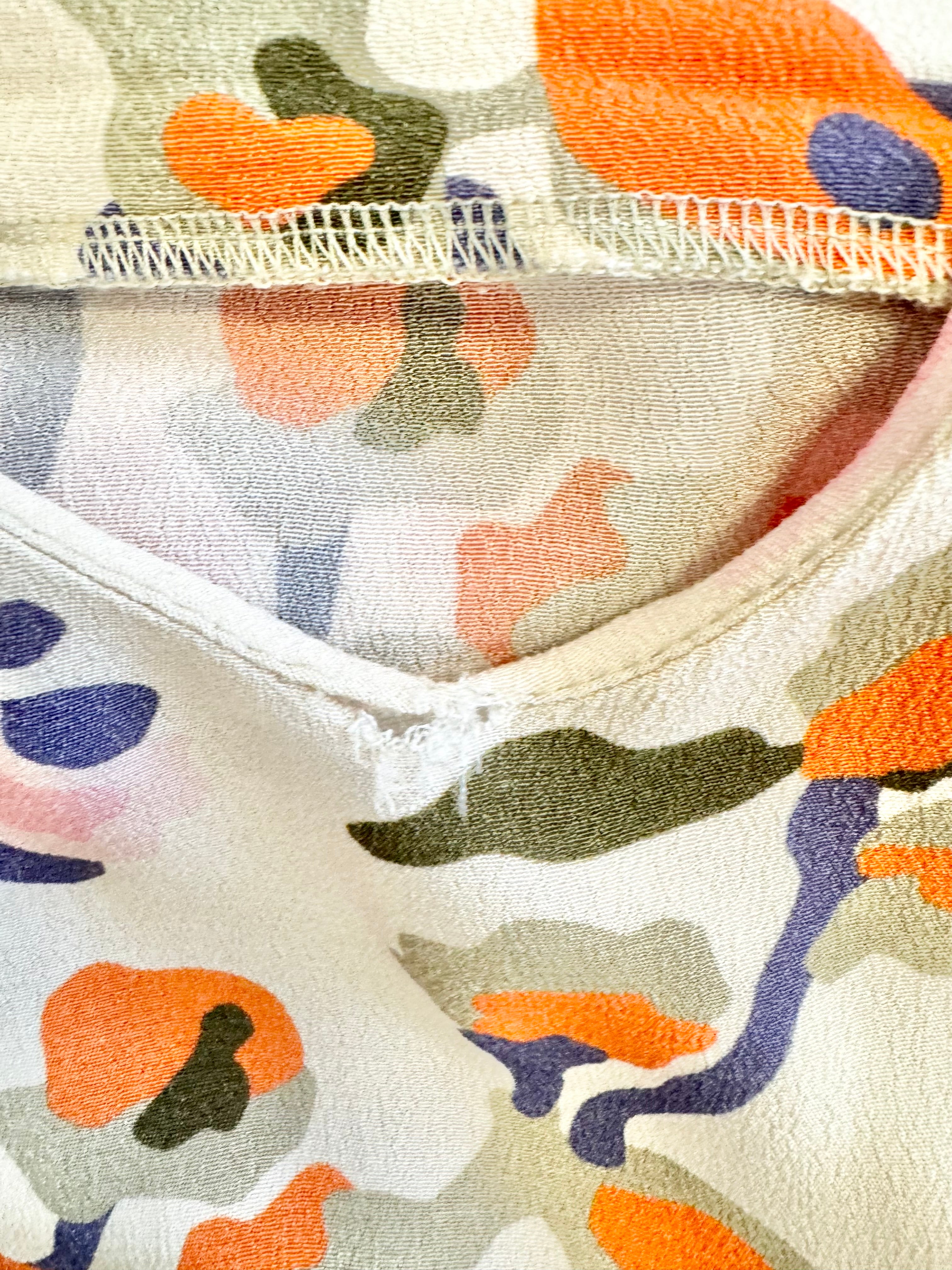 Obus Cream Floral V-Neck Dress - AU10