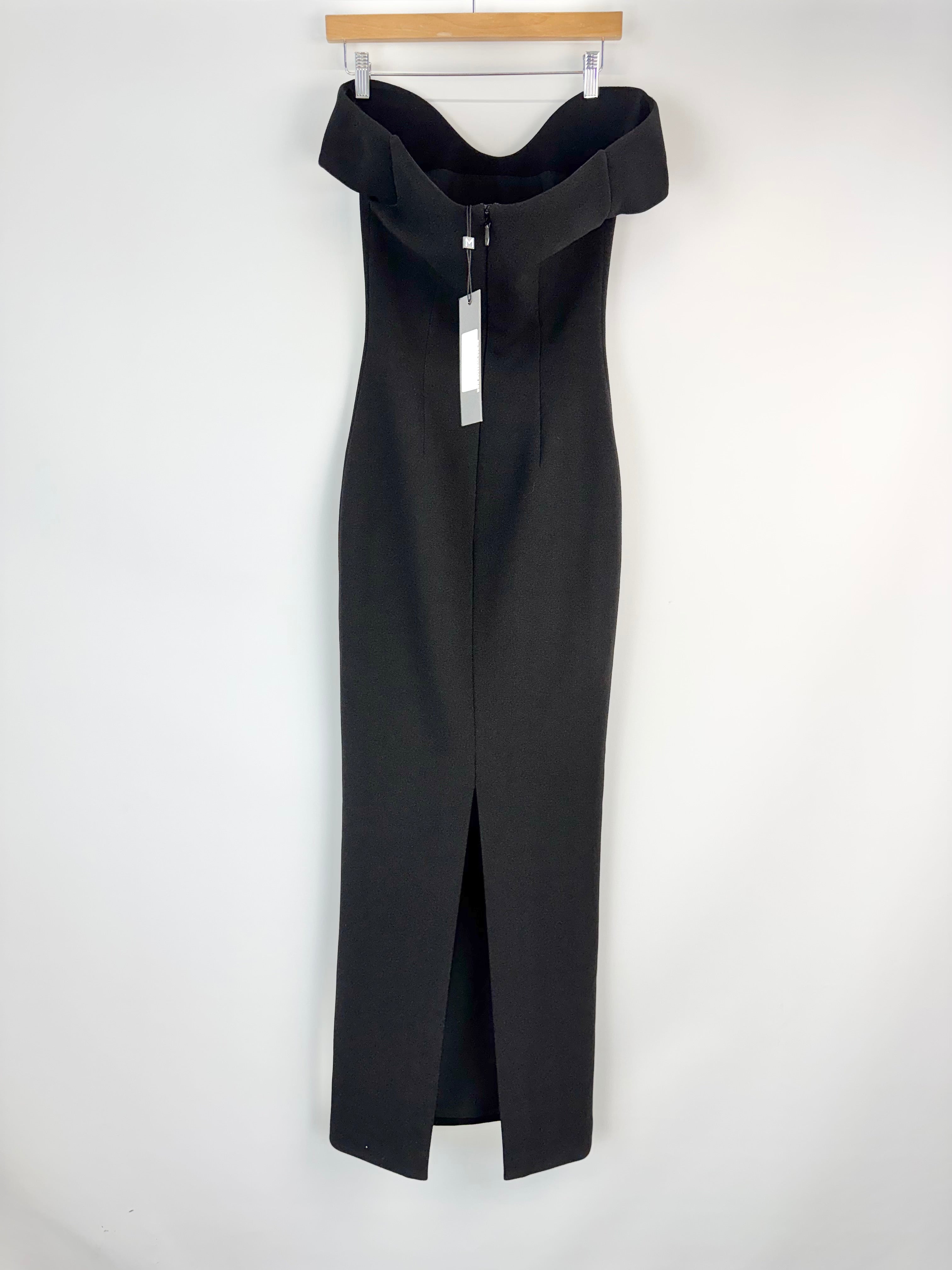 Mossman Black Fitted 'Modernist' Maxi Dress NWT - AU6