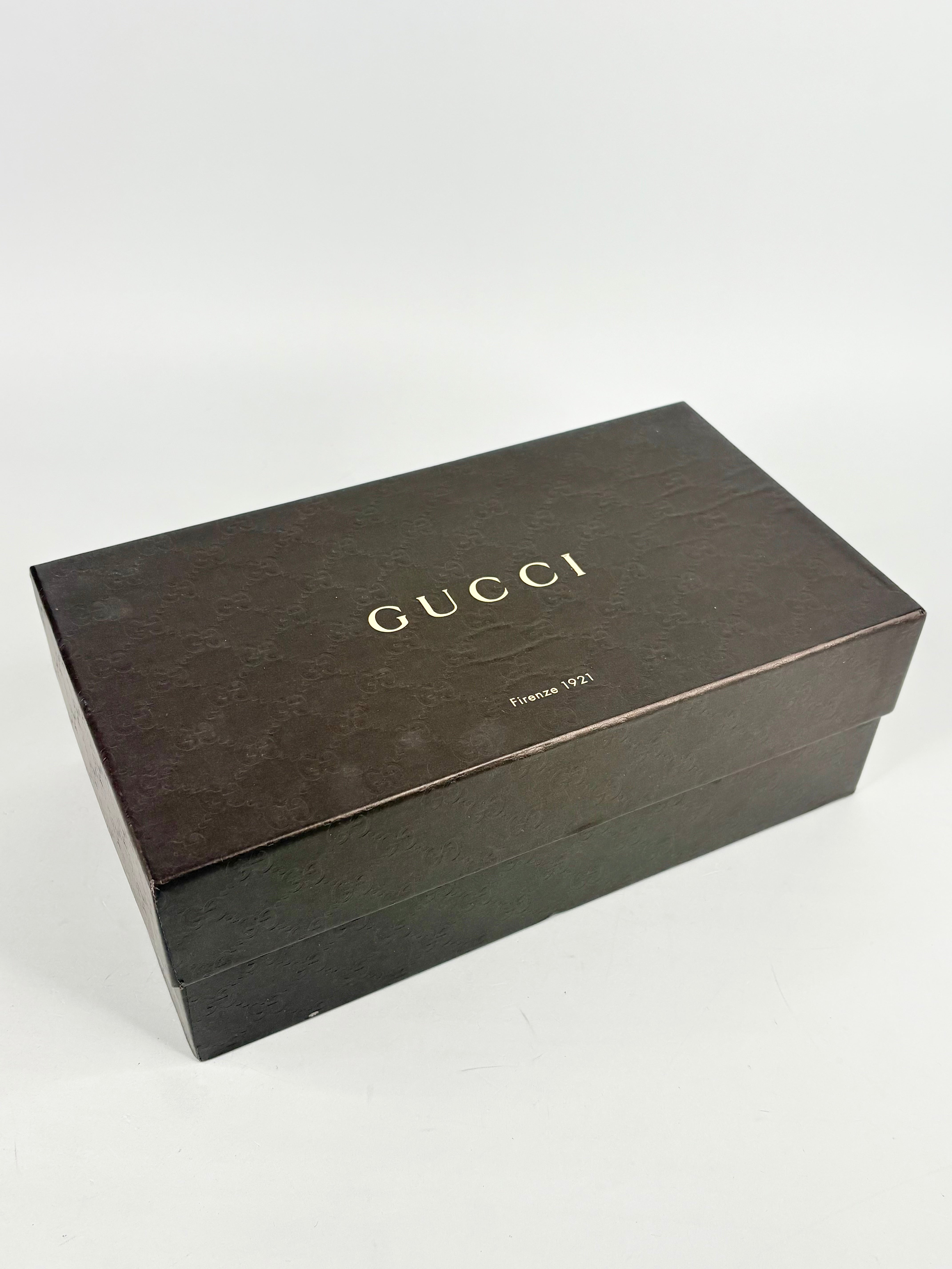 Gucci Black Pebbled Leather 'Cellarius' Flats - EU39