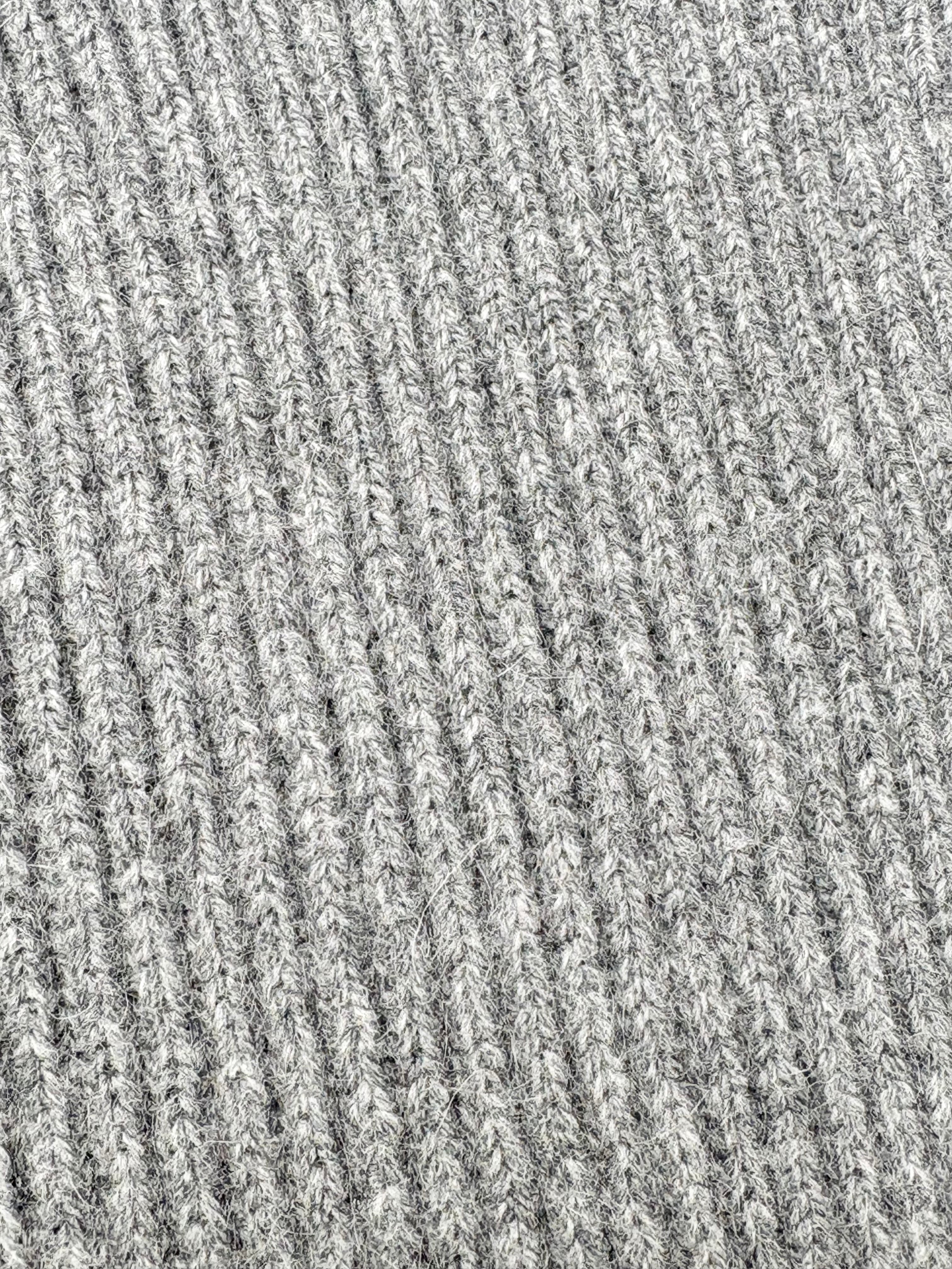 Johnstons of Elgin Charcoal Rib-Knit Wool Scarf