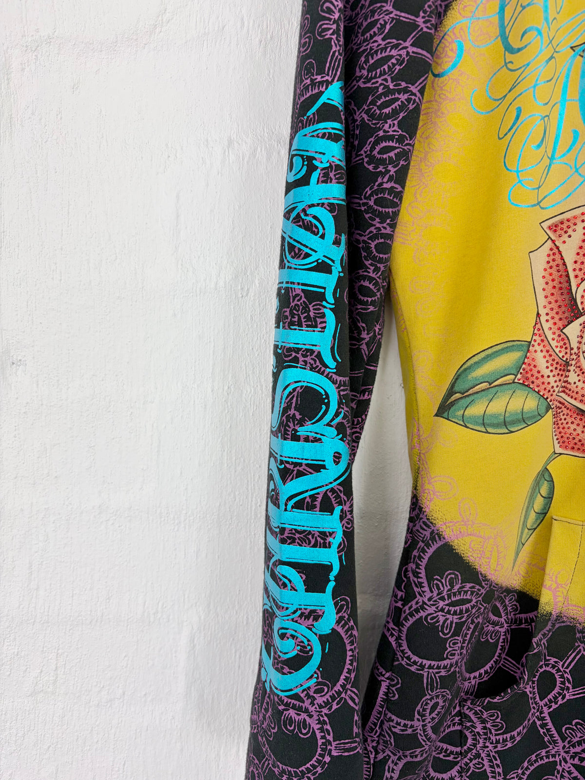 Christian Audigier Ed Hardy Rhinestone Zippered Hoodie - AU12/14