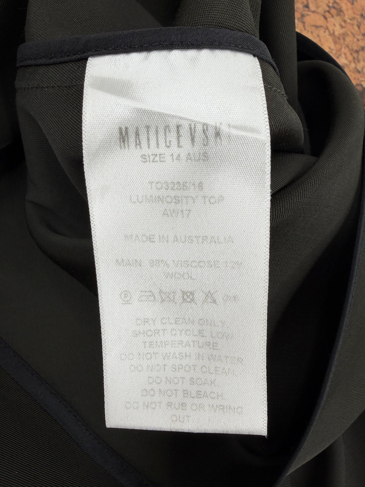 Maticevski Deep Olive Green Asymmetrical 'Luminosity' Top - AU14