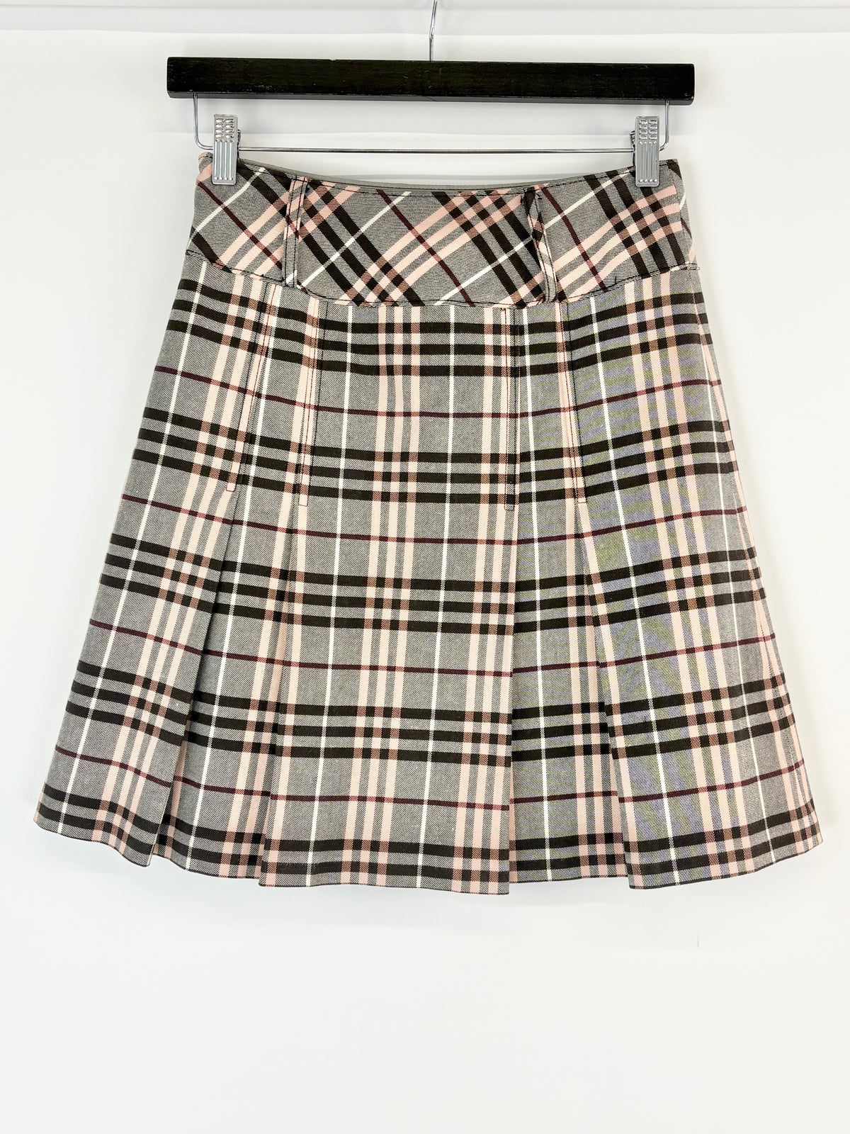 Burberry London Blue Label Multicolour Check Pleated Skirt - AU8