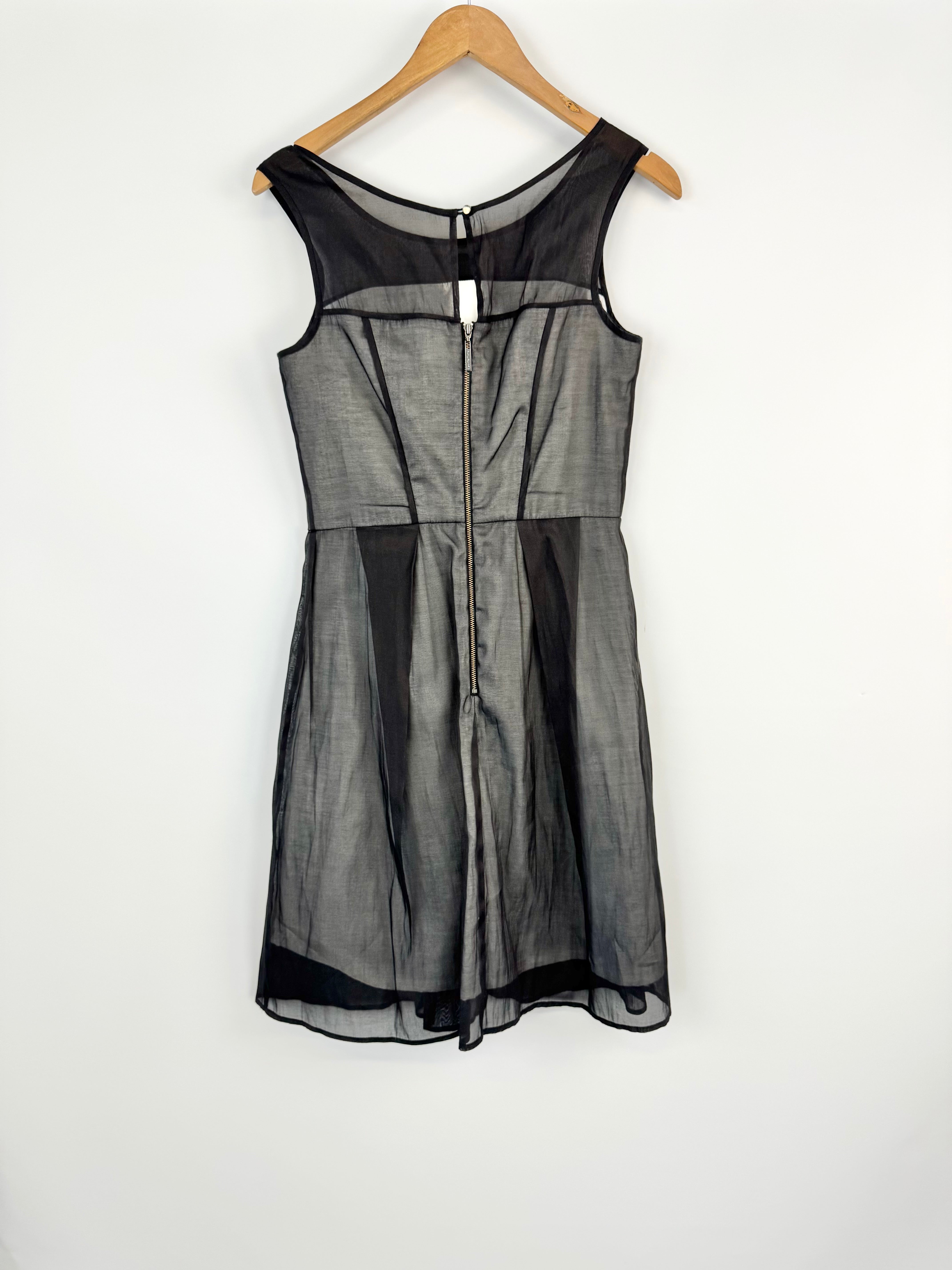 Veronika Maine Black Lined Sleeveless Cocktail Dress - AU8