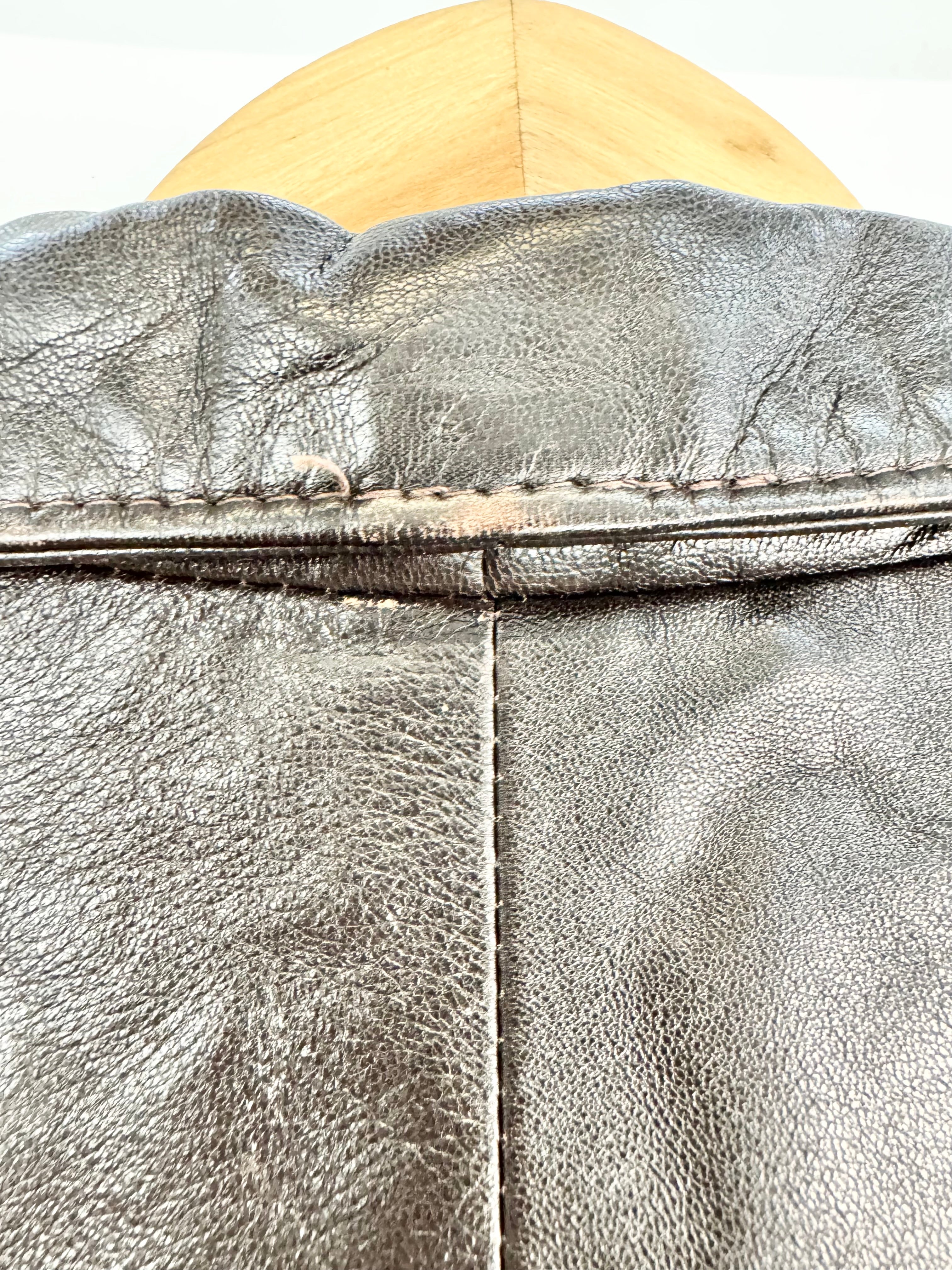 Vintage 90s Gianfranco Ferre Forma Brown Leather Jacket - AU10