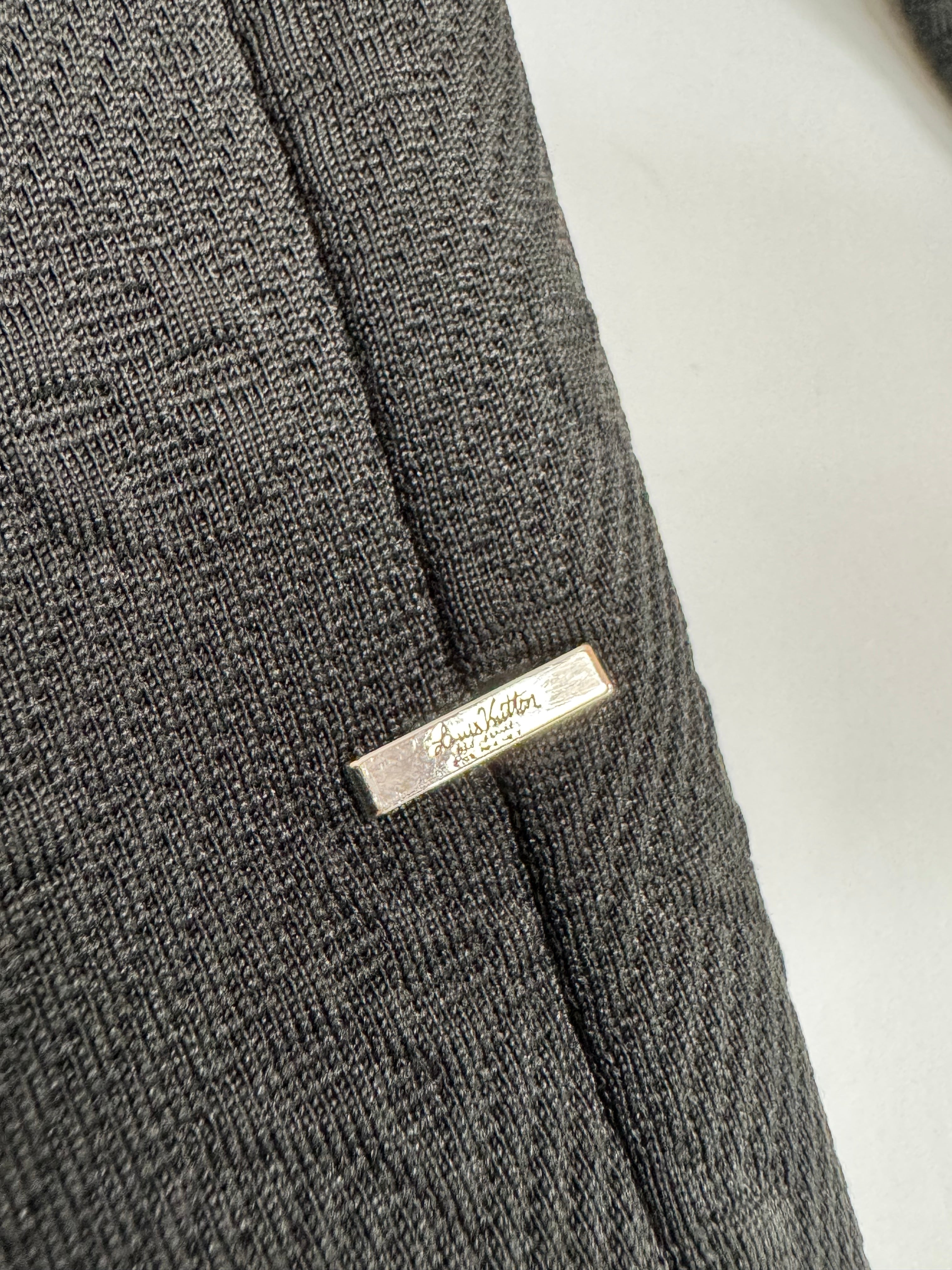 Louis Vuitton Black Monogram Embossed Zippered Jacket - M