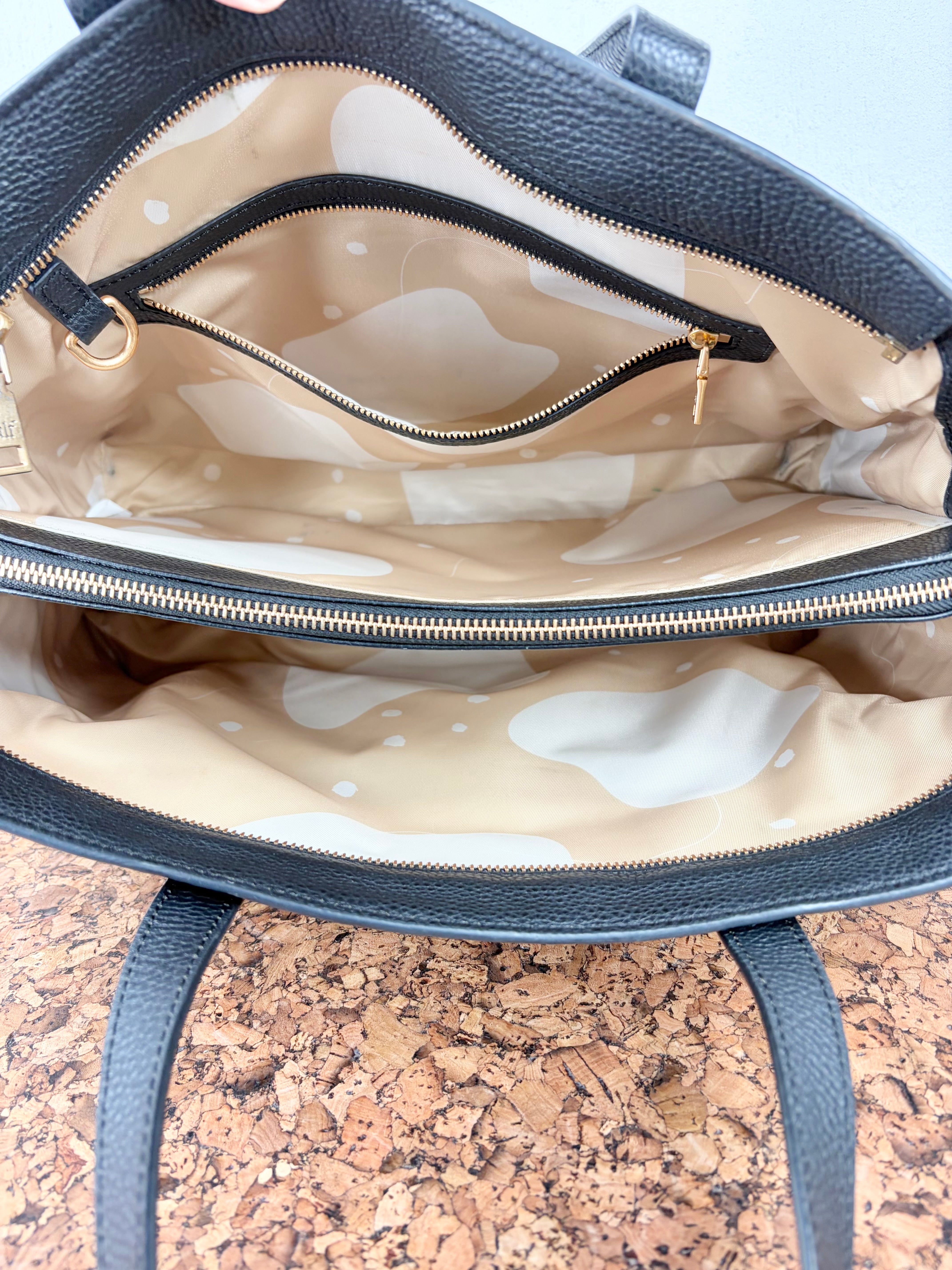 Alf the Label Black Grained Leather Top Handle Bag