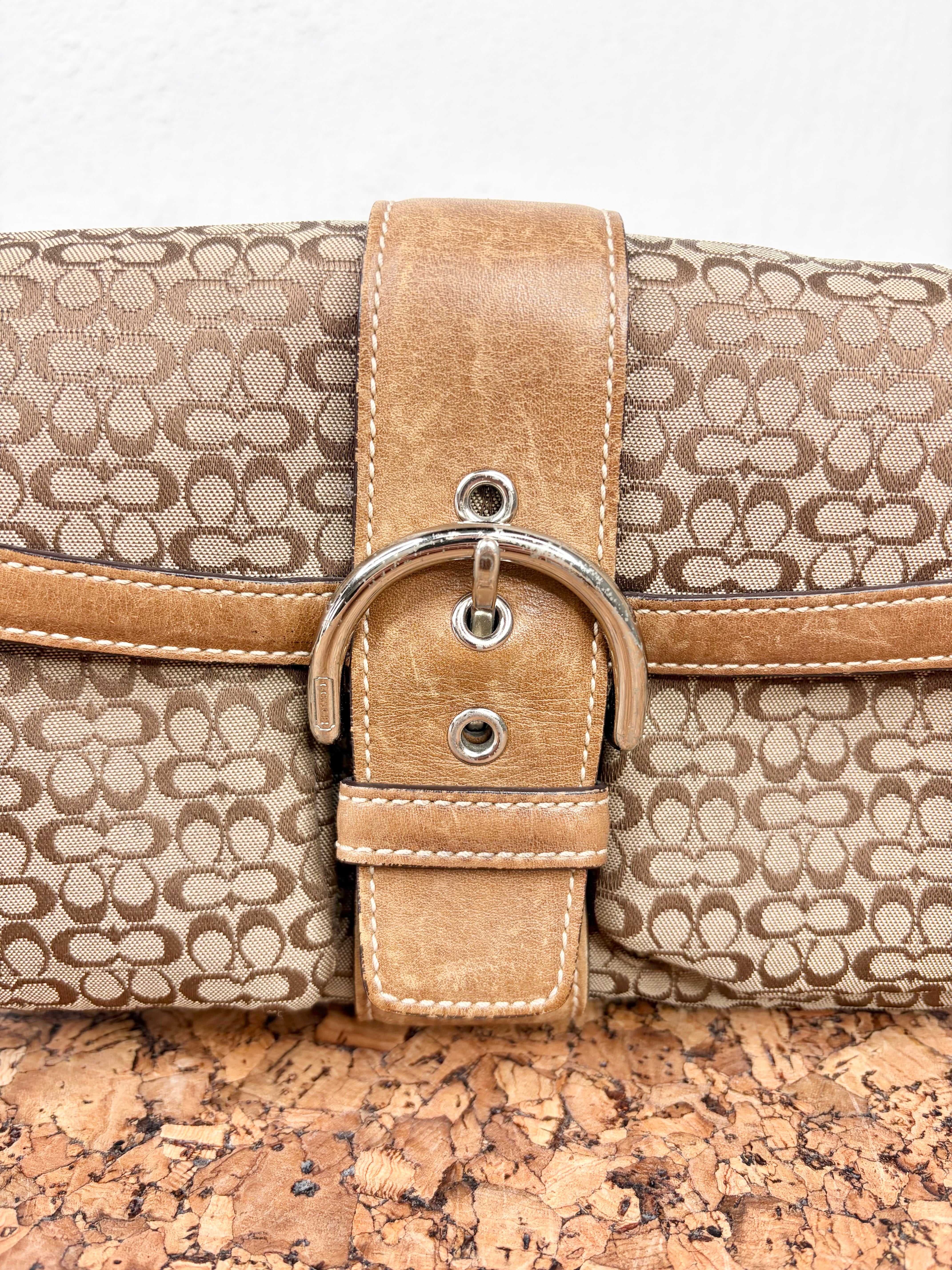 Coach Tan Monogram Crossbody Bag