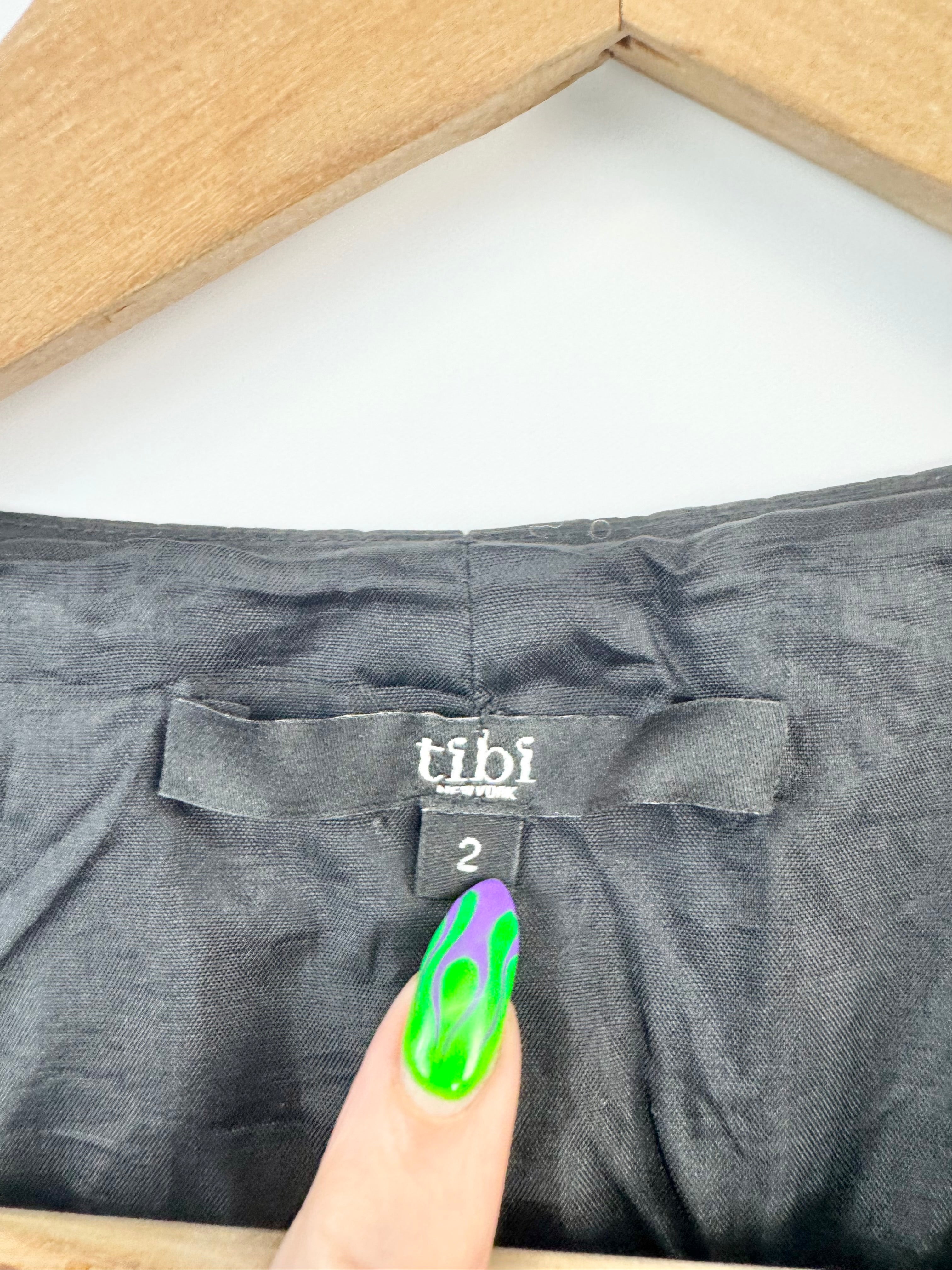 Tibi Black Textured Sleeveless Silk Dress - AU8/10