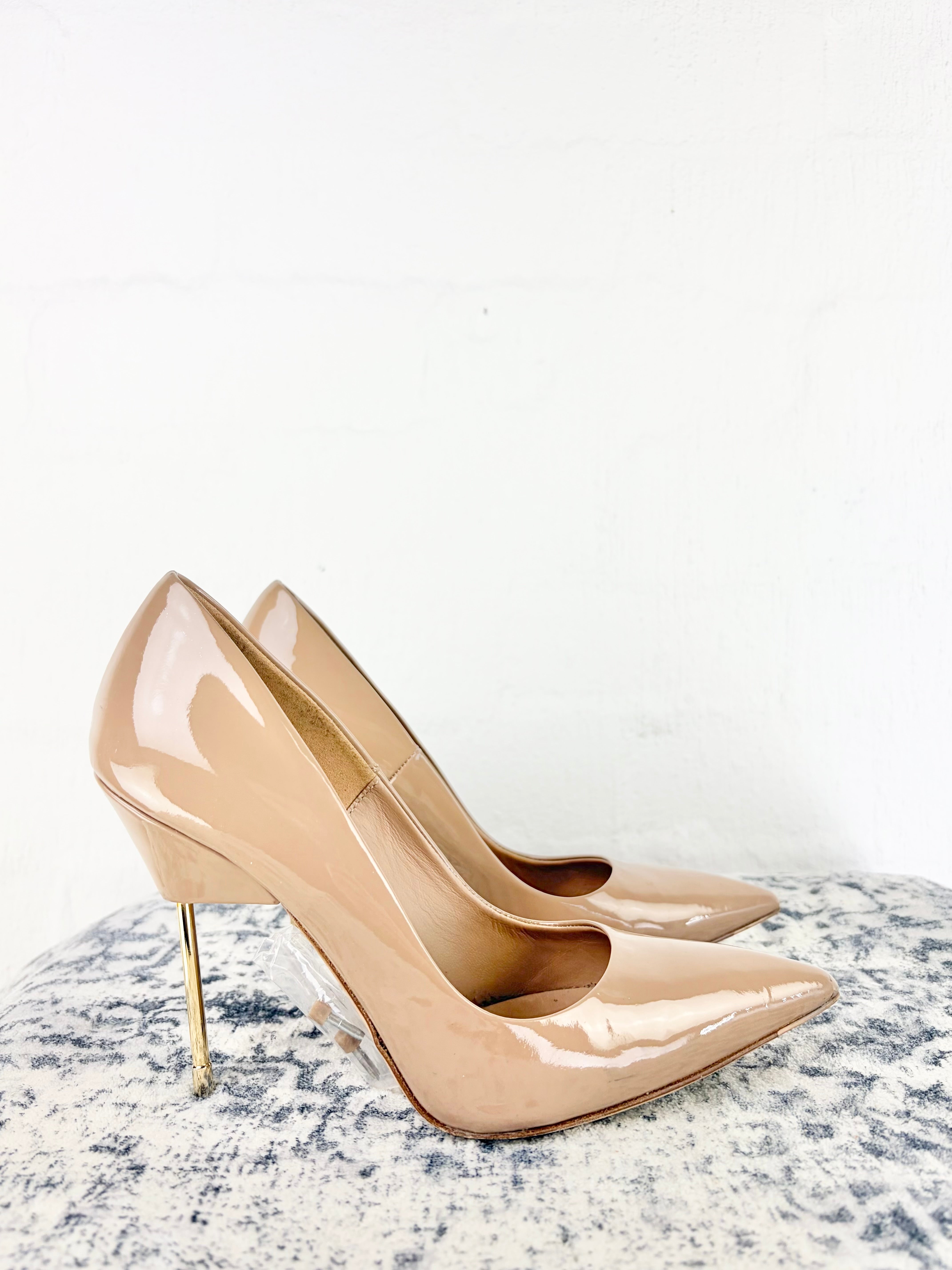 Kurt Geiger Latte Patent Leather Stilettos - EU38