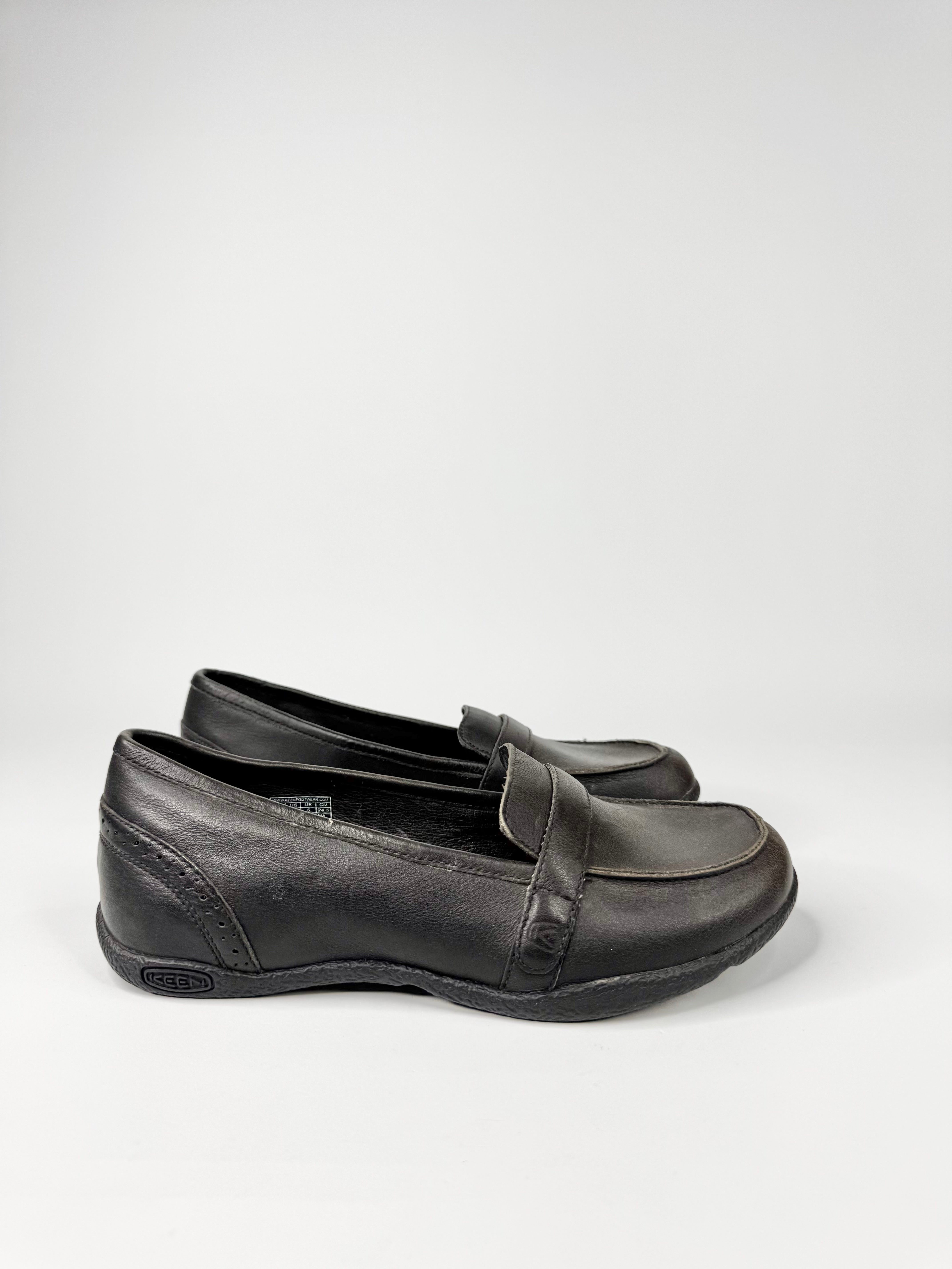 Keen Black Leather Slip Ons - EU38