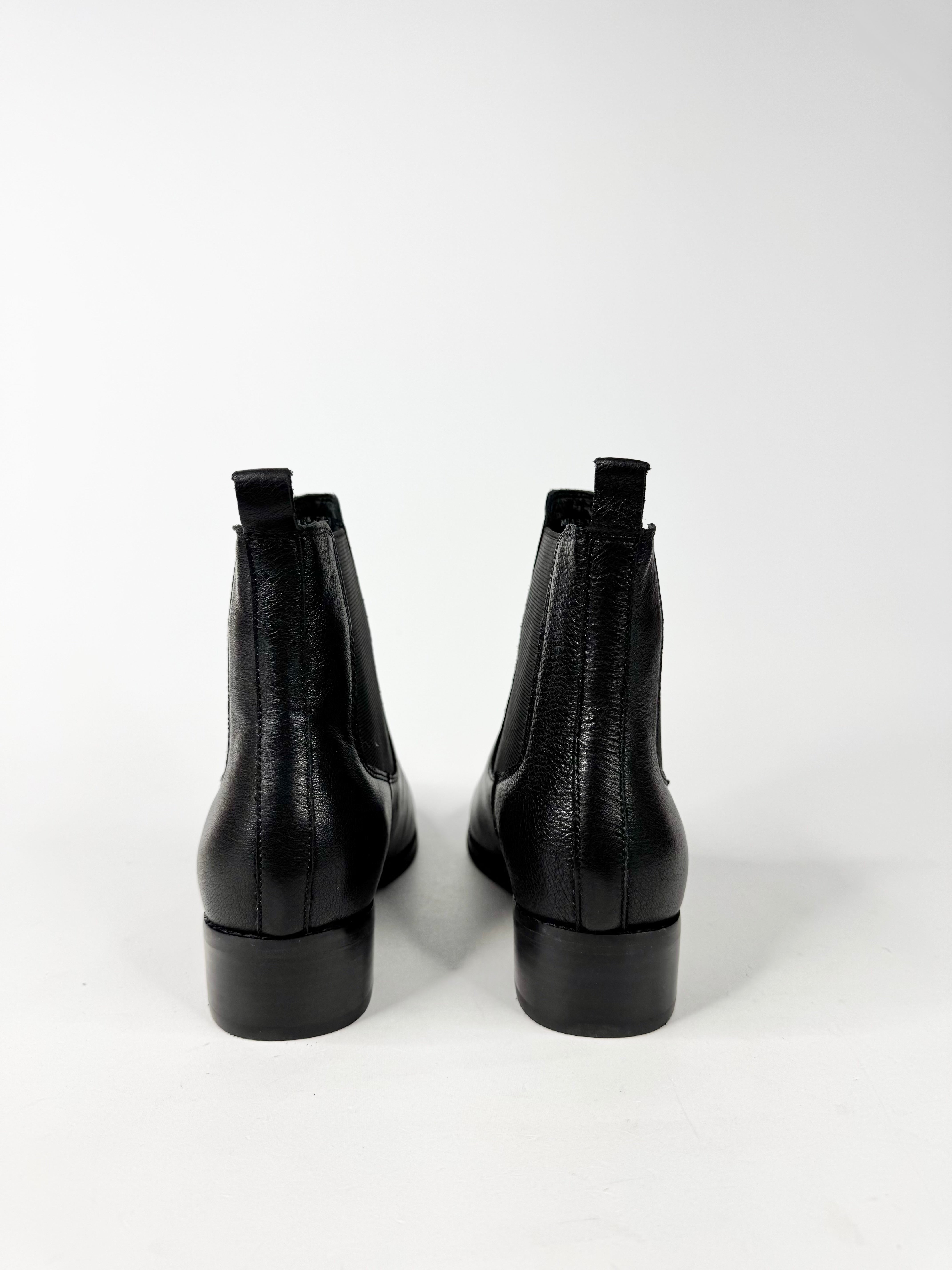 MFW Midas Shaine Black Leather Ankle Boot - EU38