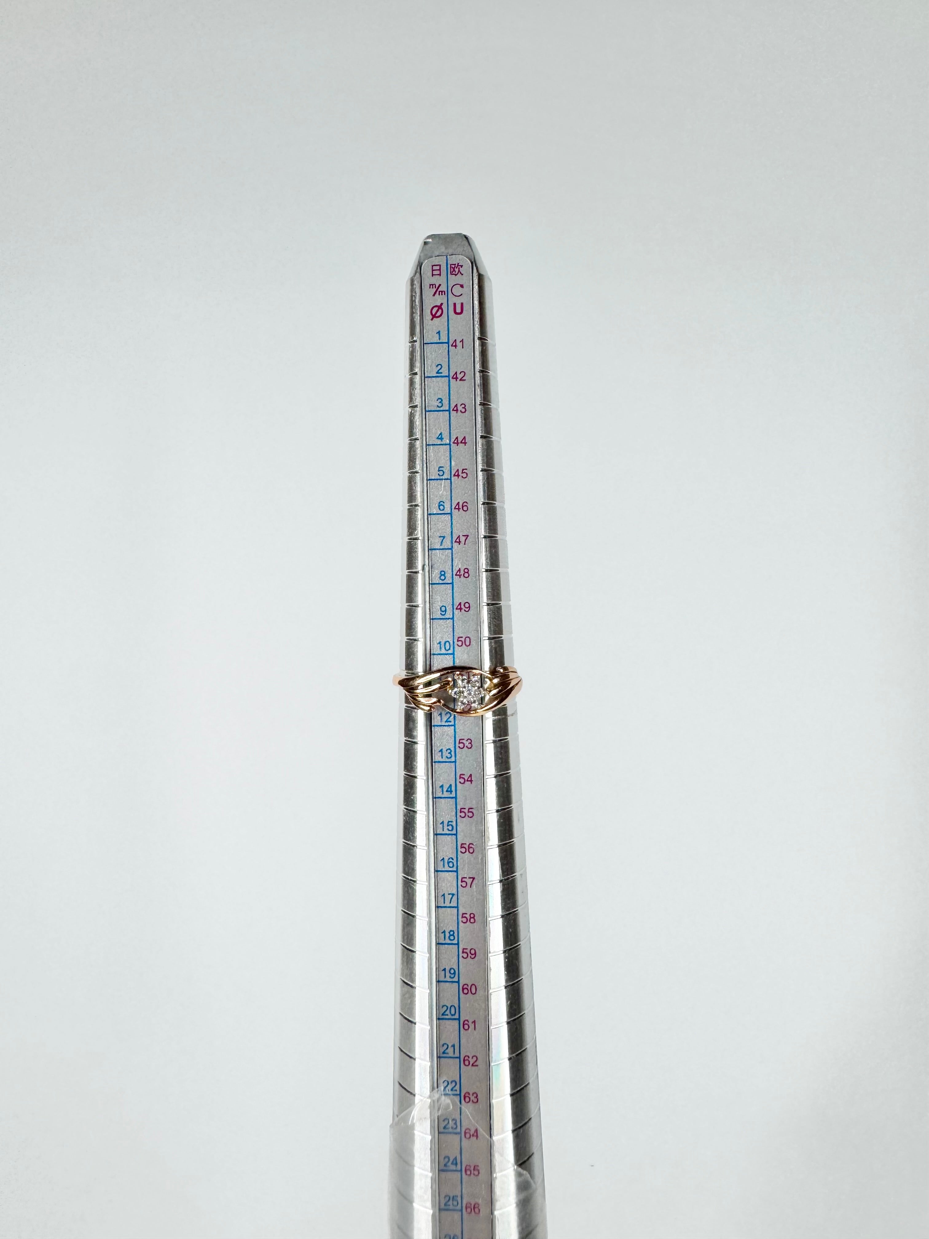 18ct Rose Gold & Cubic Zirconia Flower Ring